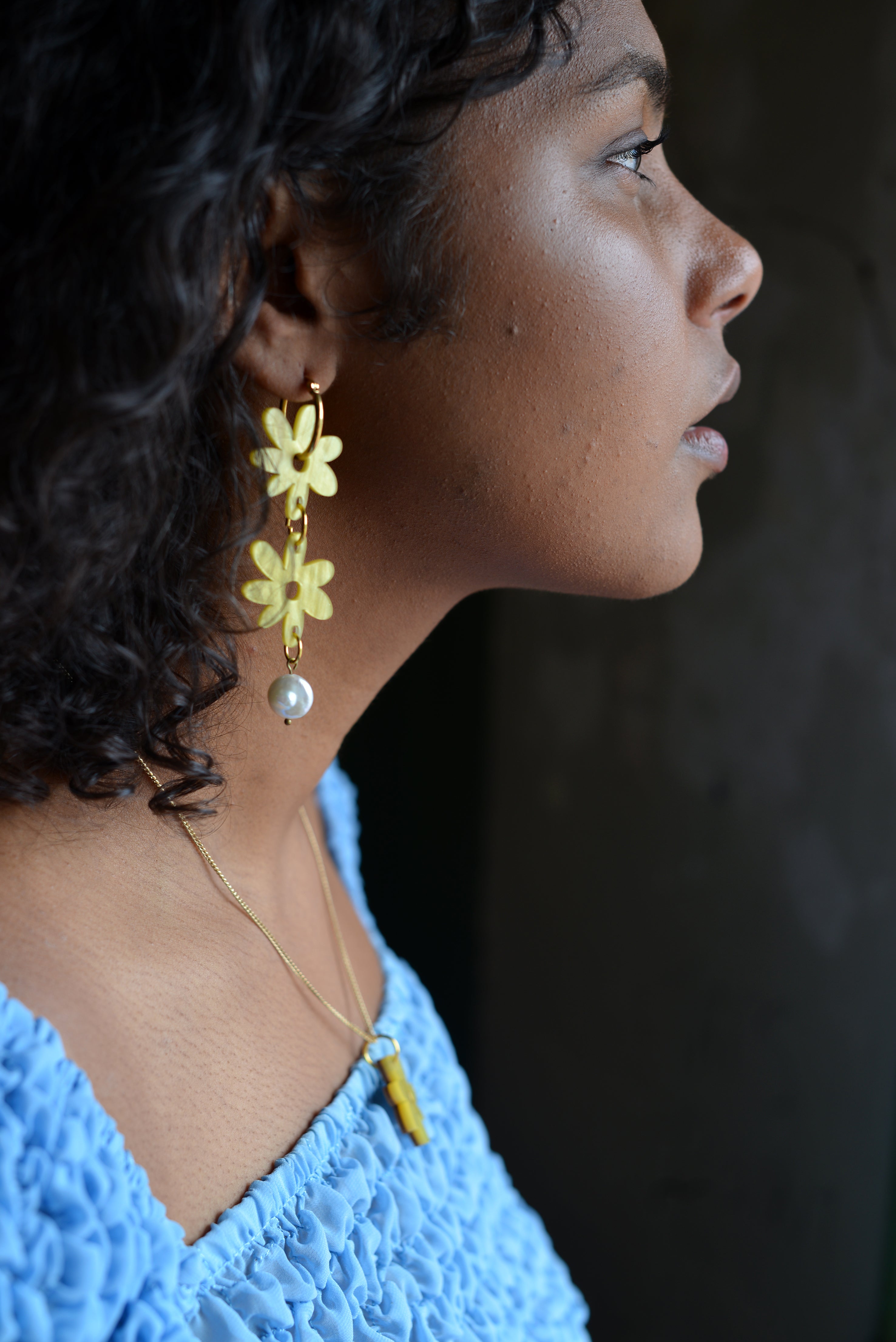 Daisy Pearls Yellow