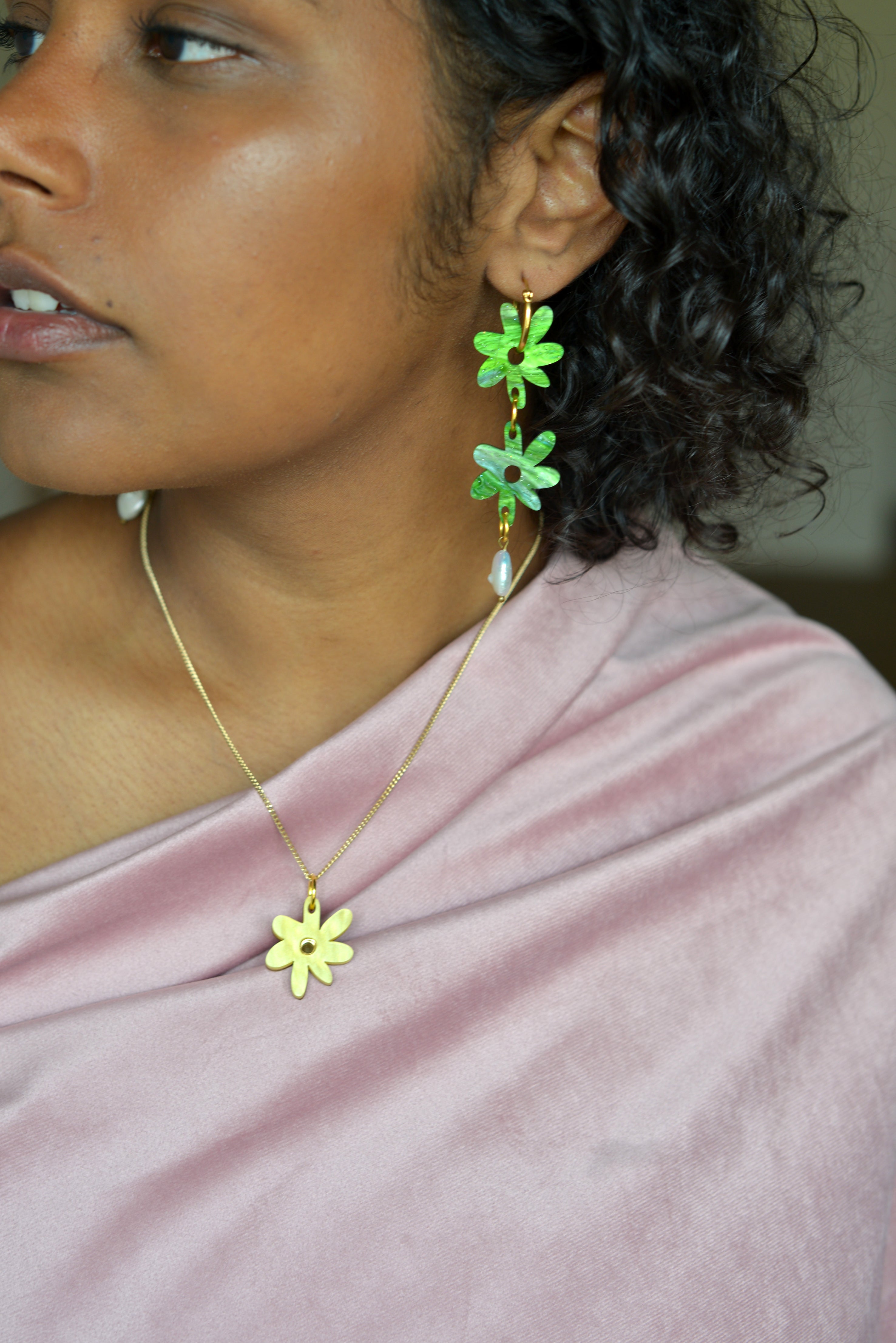 Marguerite Perles Vert