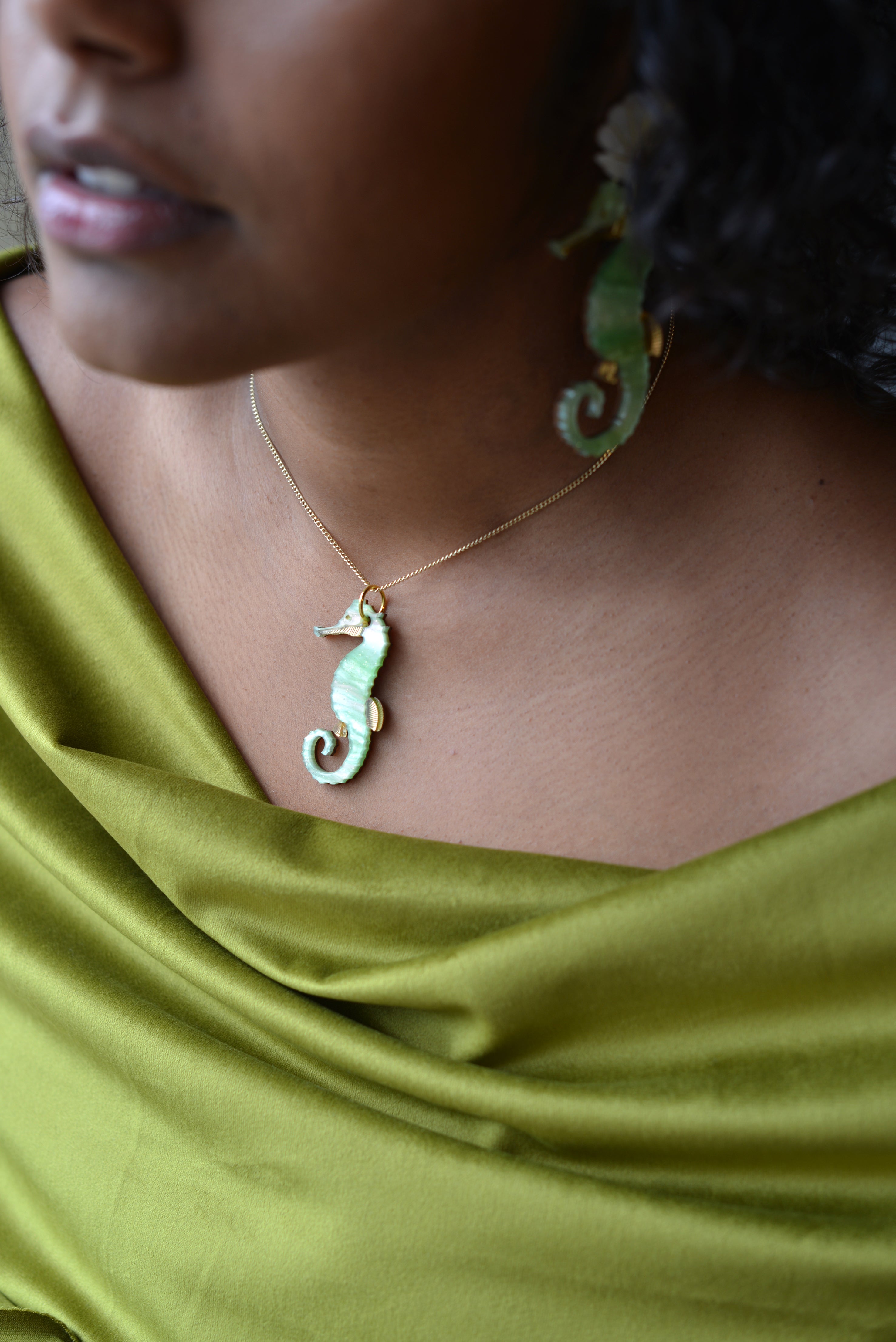 Collier Hippocampe Vert