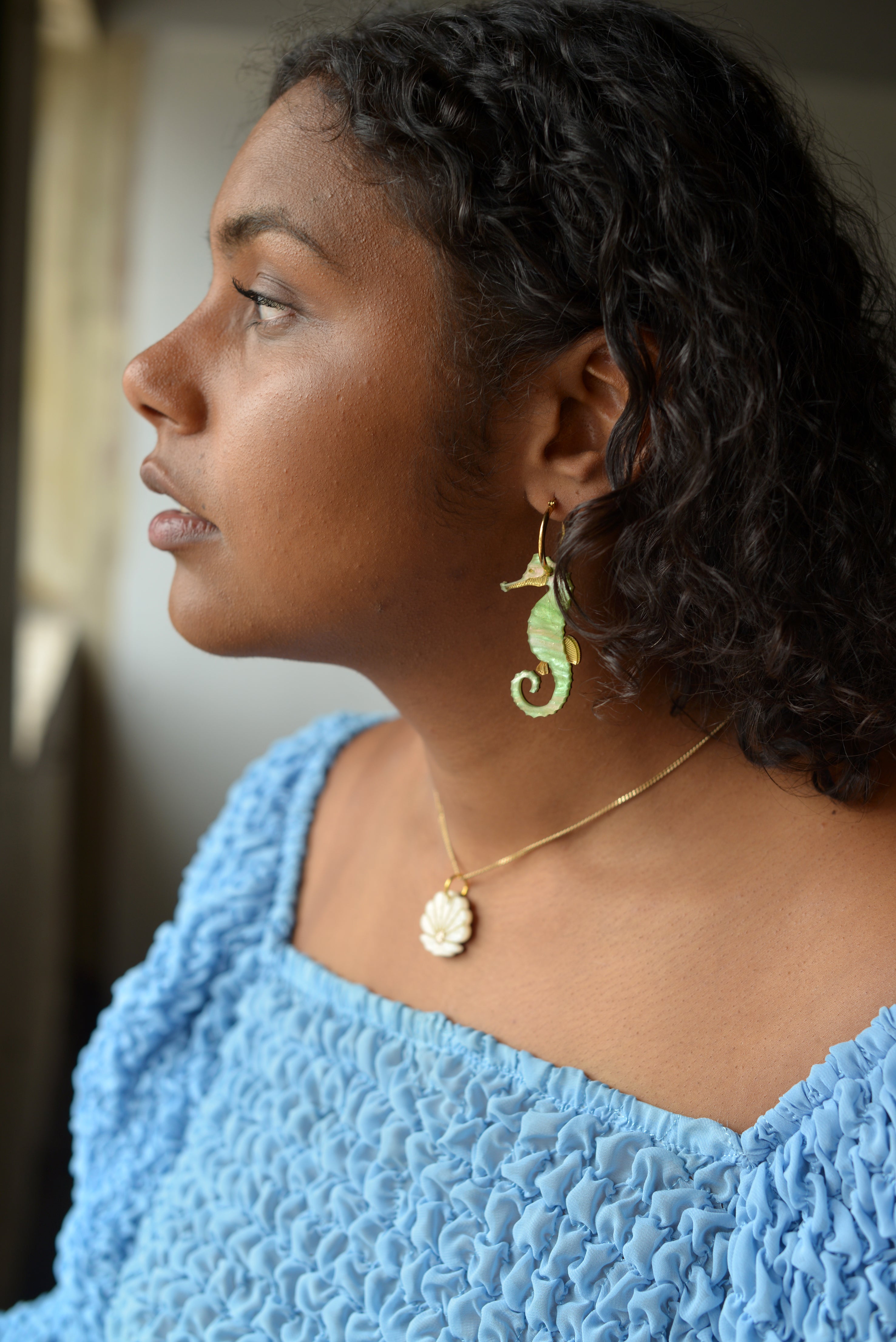Seahorse Hoop Green