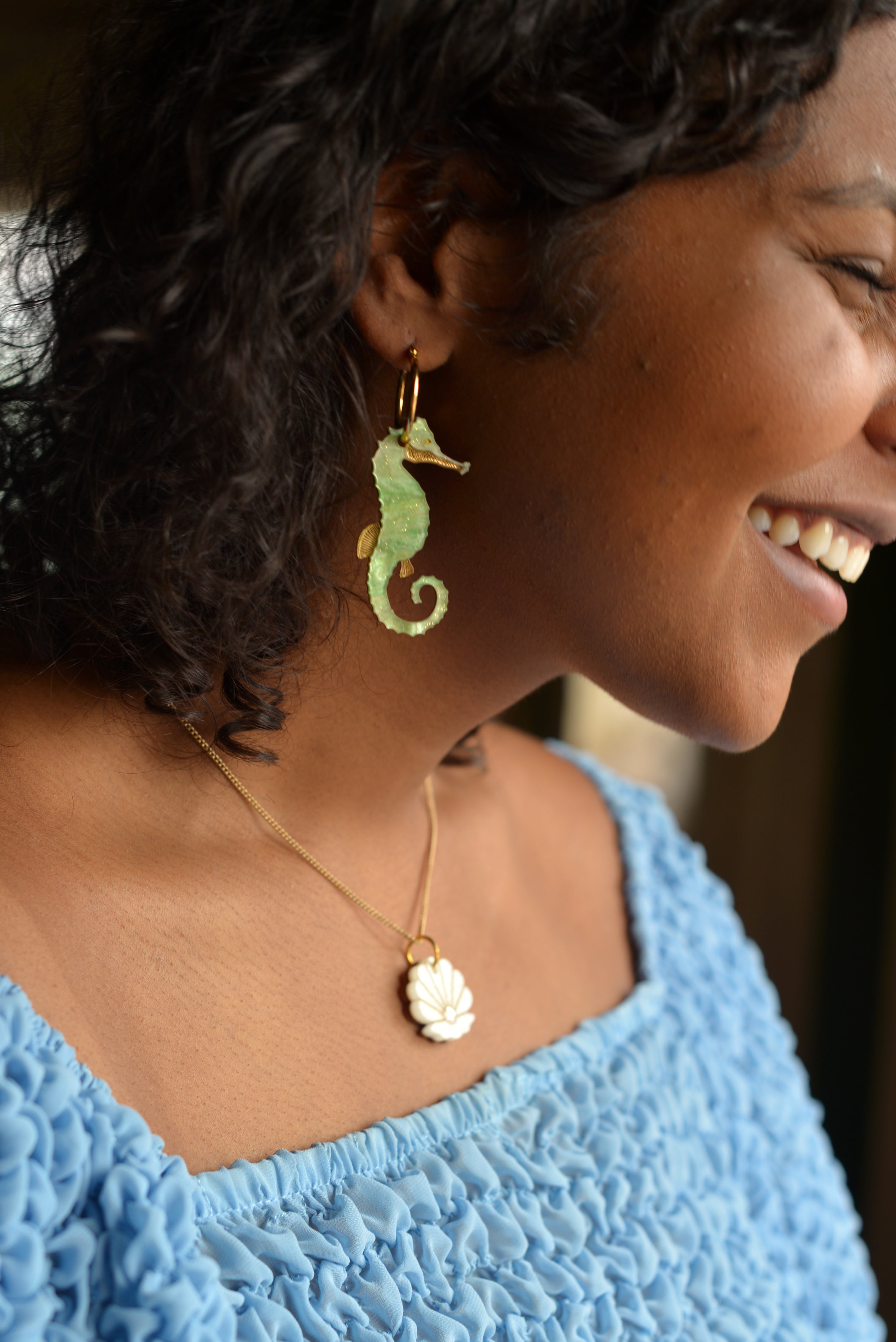 Seahorse Hoop Green