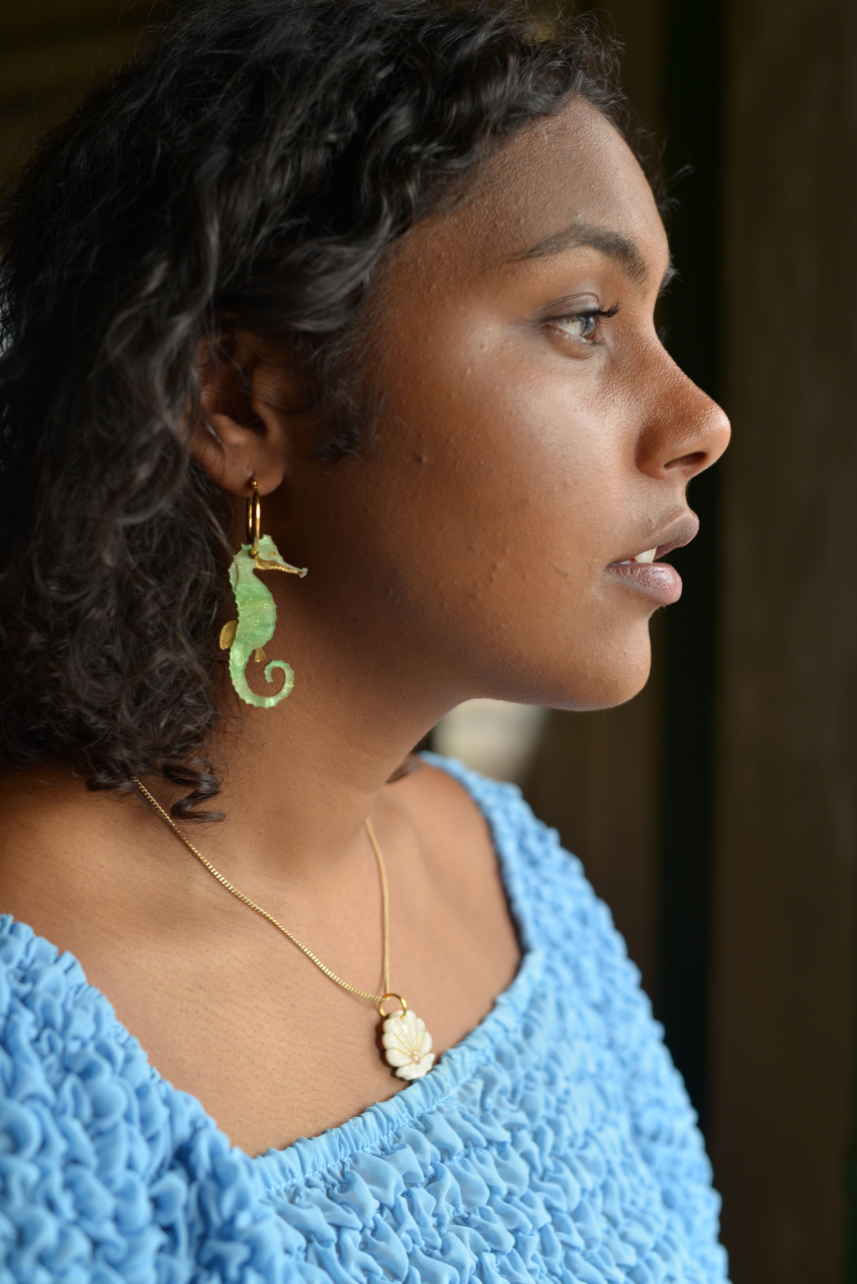Seahorse Hoop Green