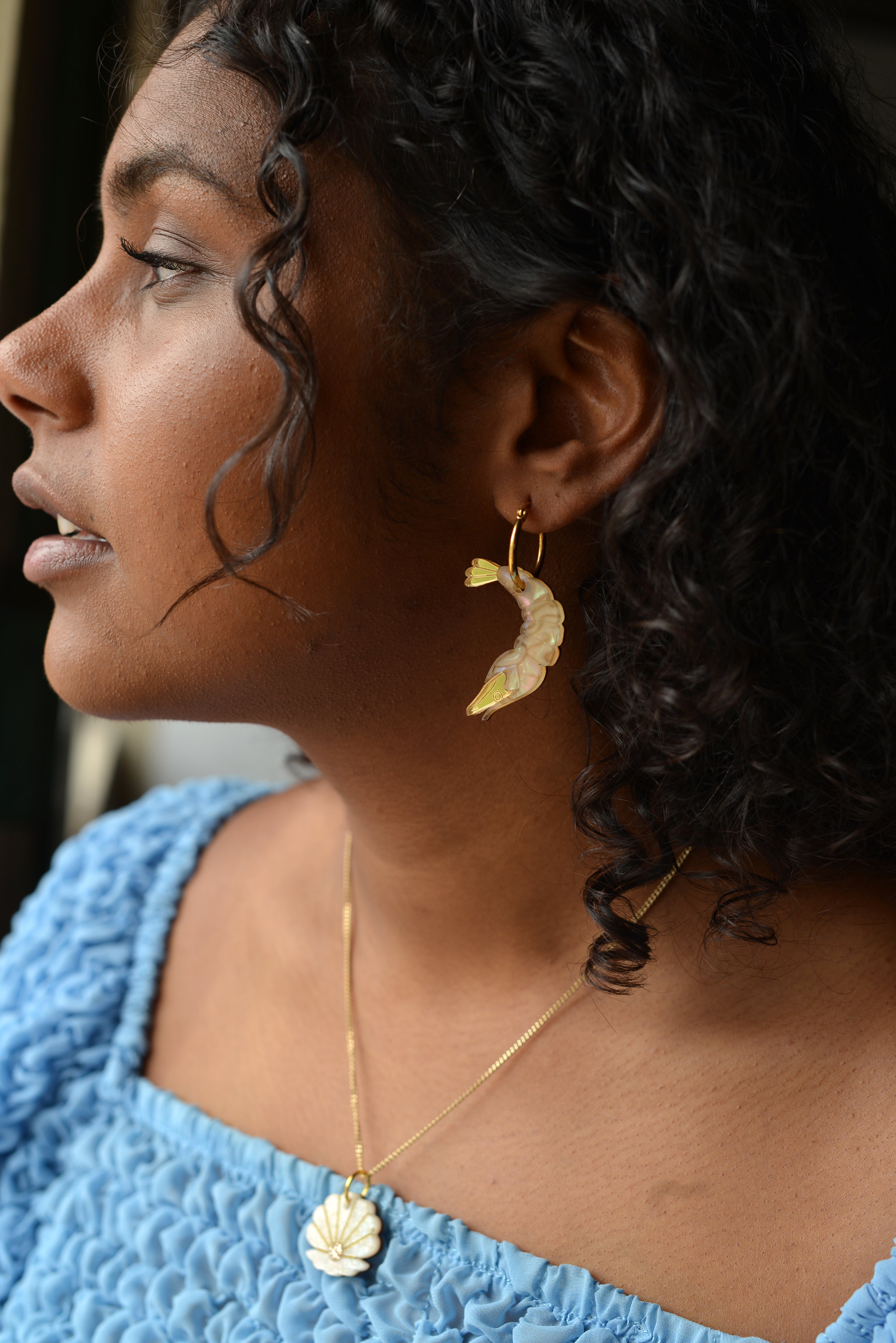 Prawn Hoops Silver
