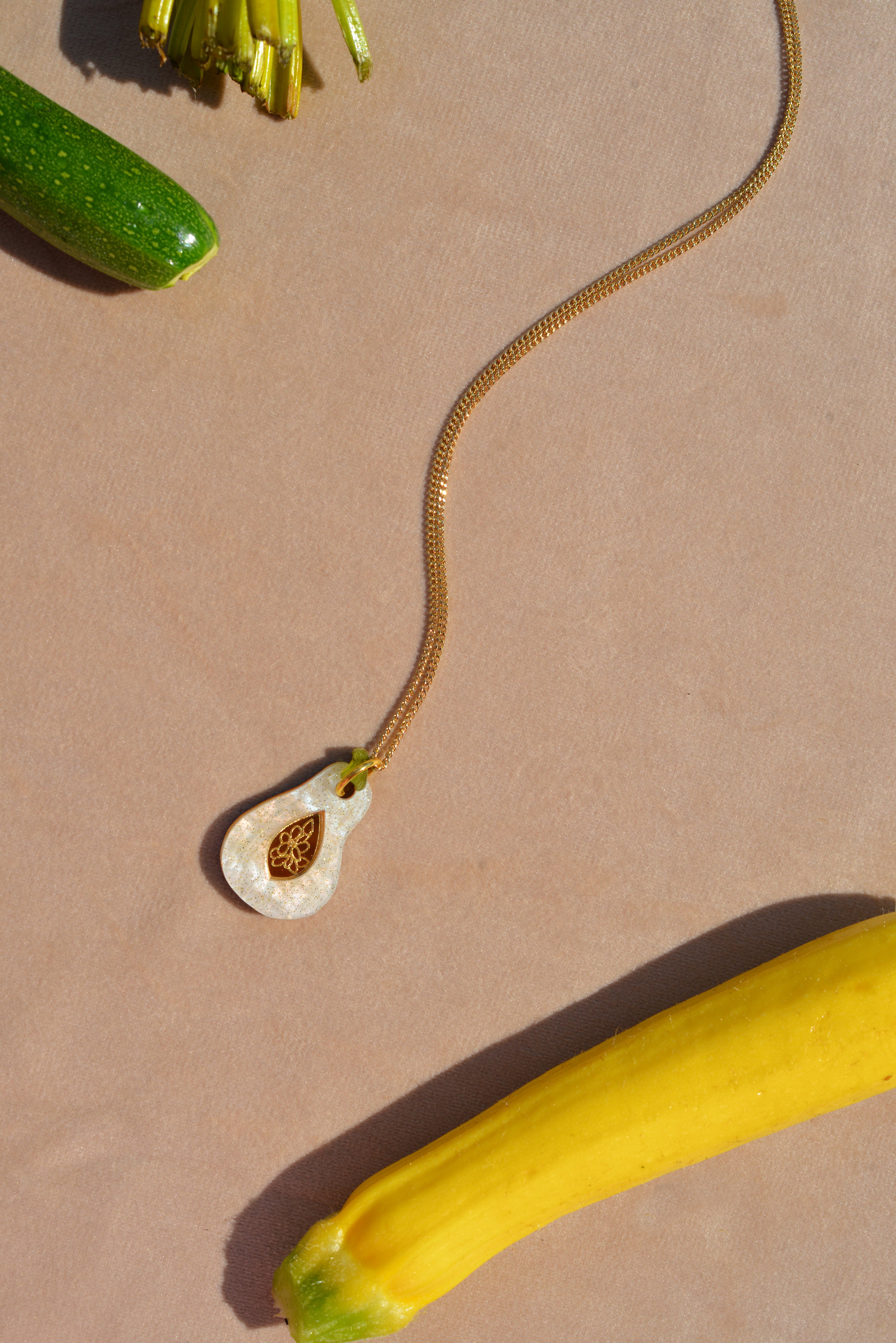 Collier de courge blanche