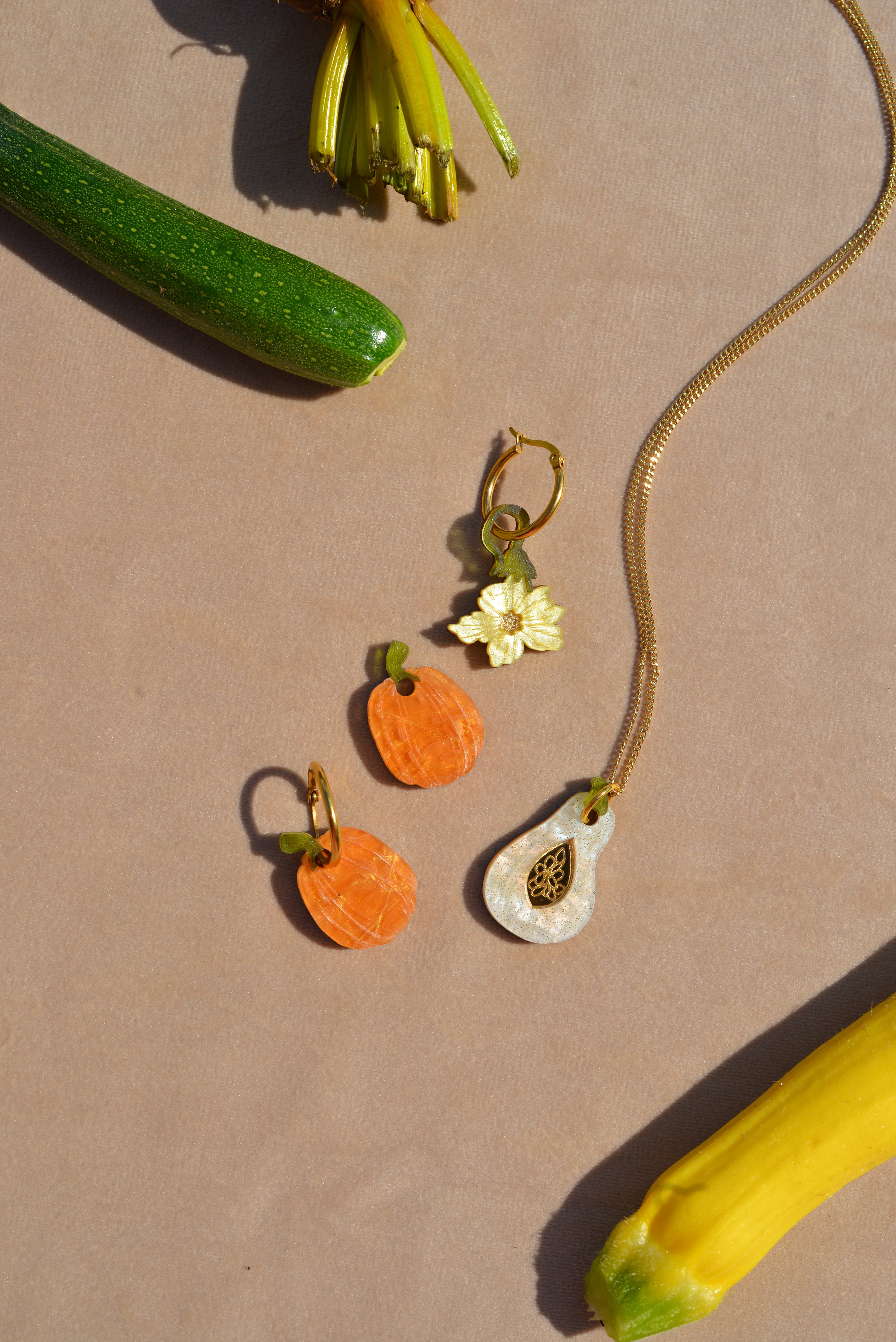 Collier de courge blanche