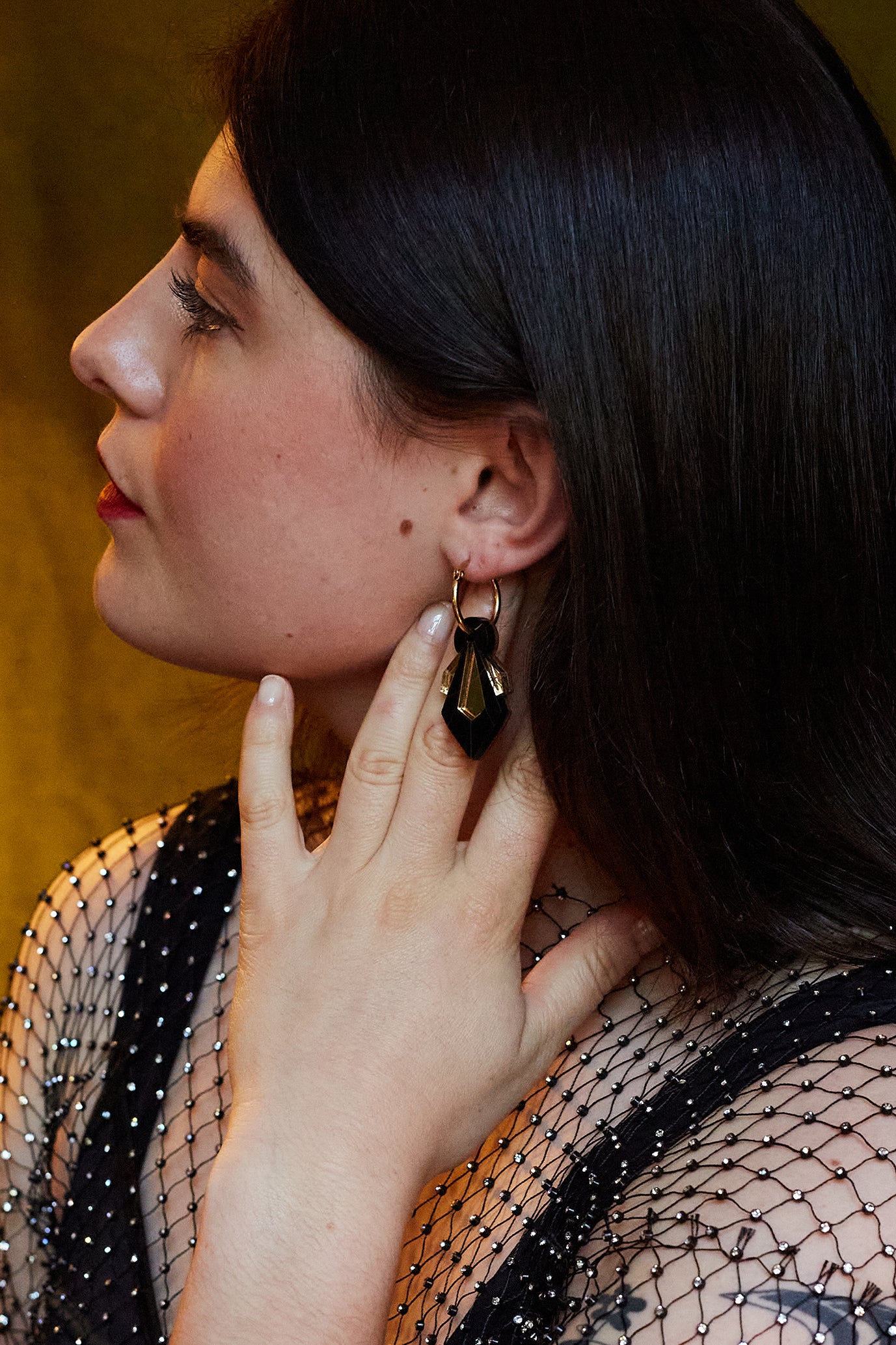 Geo Shard Hoop Earrings IRIDESCENT