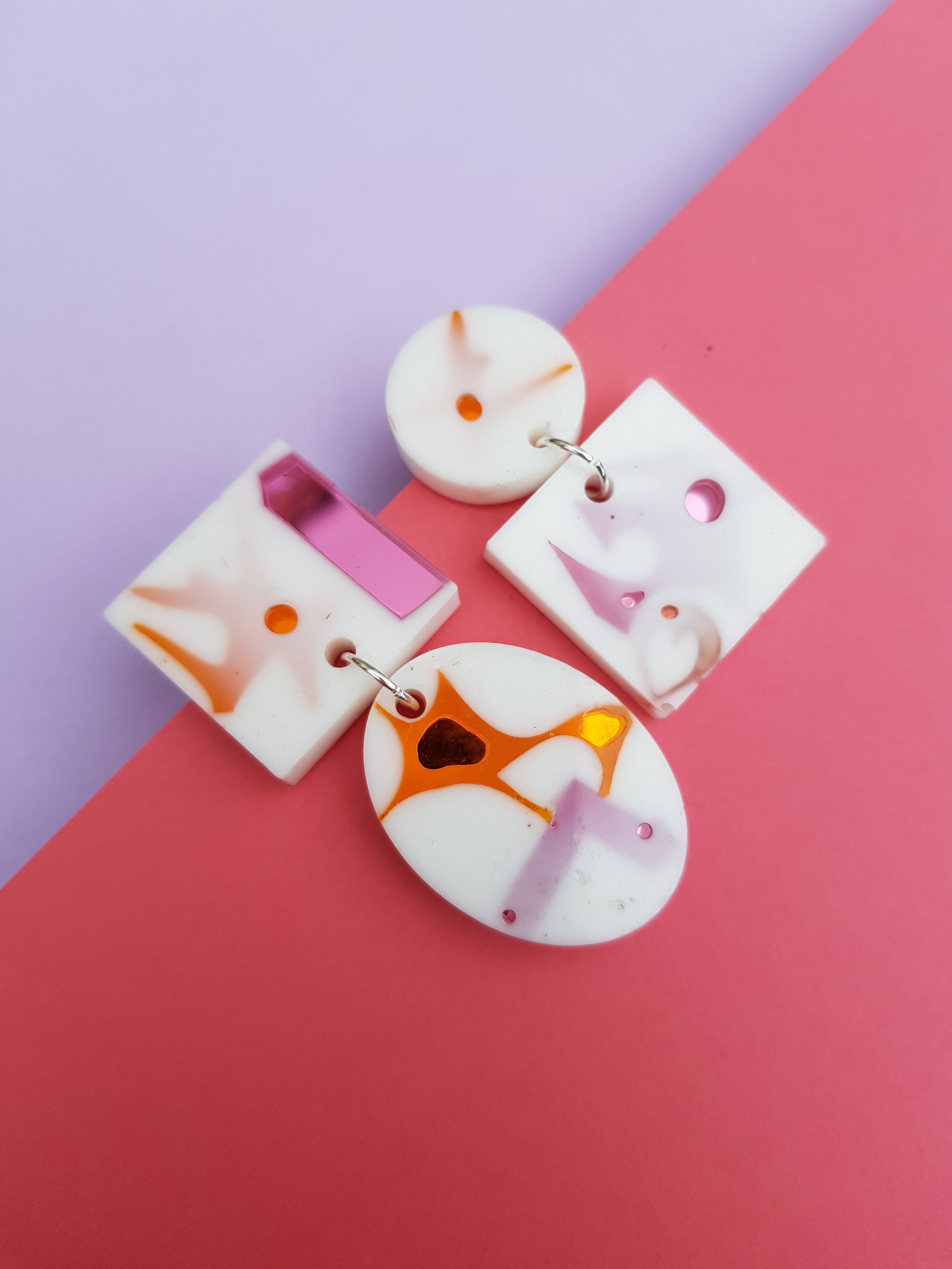 Boucles d'oreilles en fonte recyclée