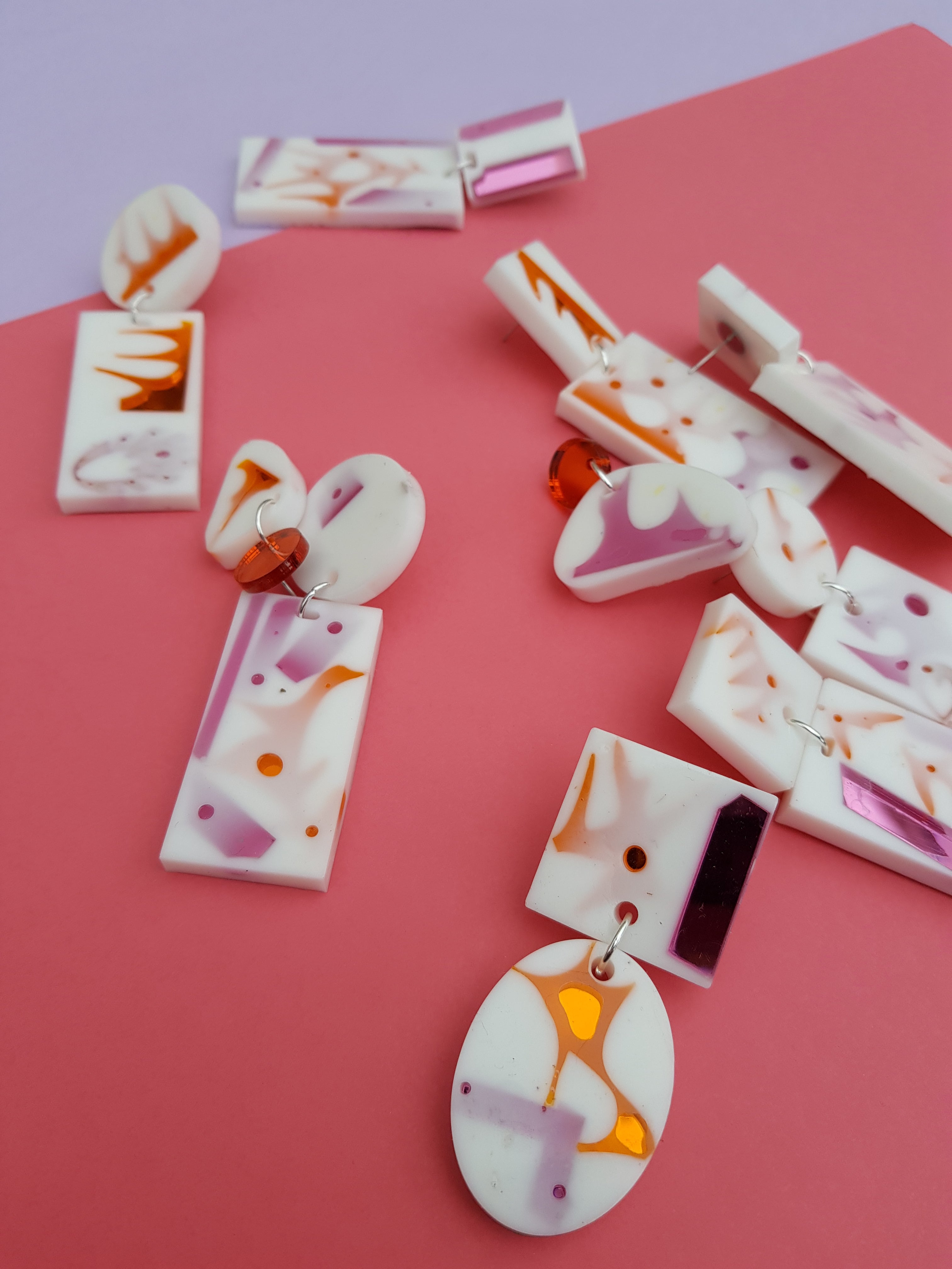 Boucles d'oreilles en fonte recyclée