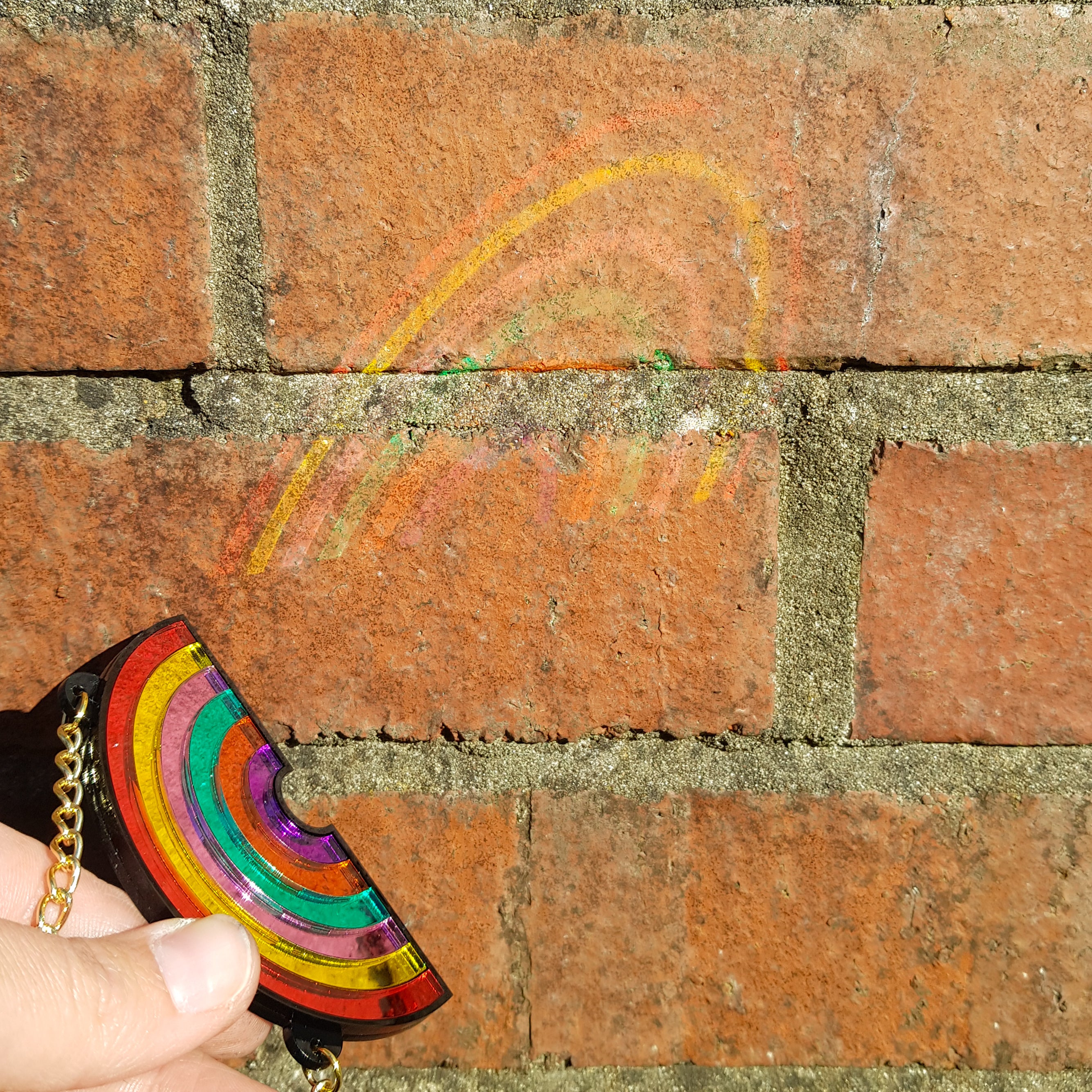 Rainbow necklace larger