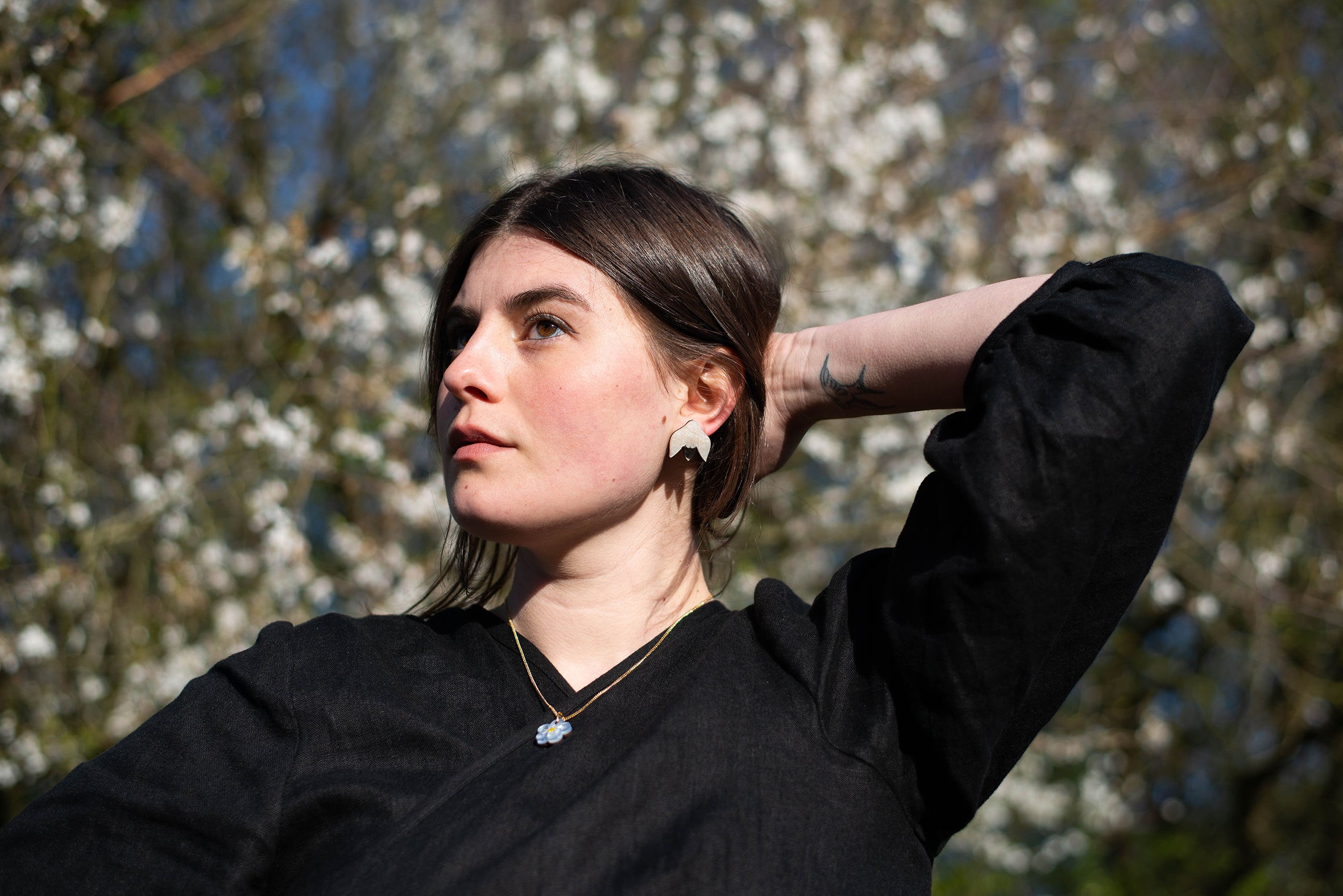 Boucles d'oreilles à tige en forme de goutte de neige