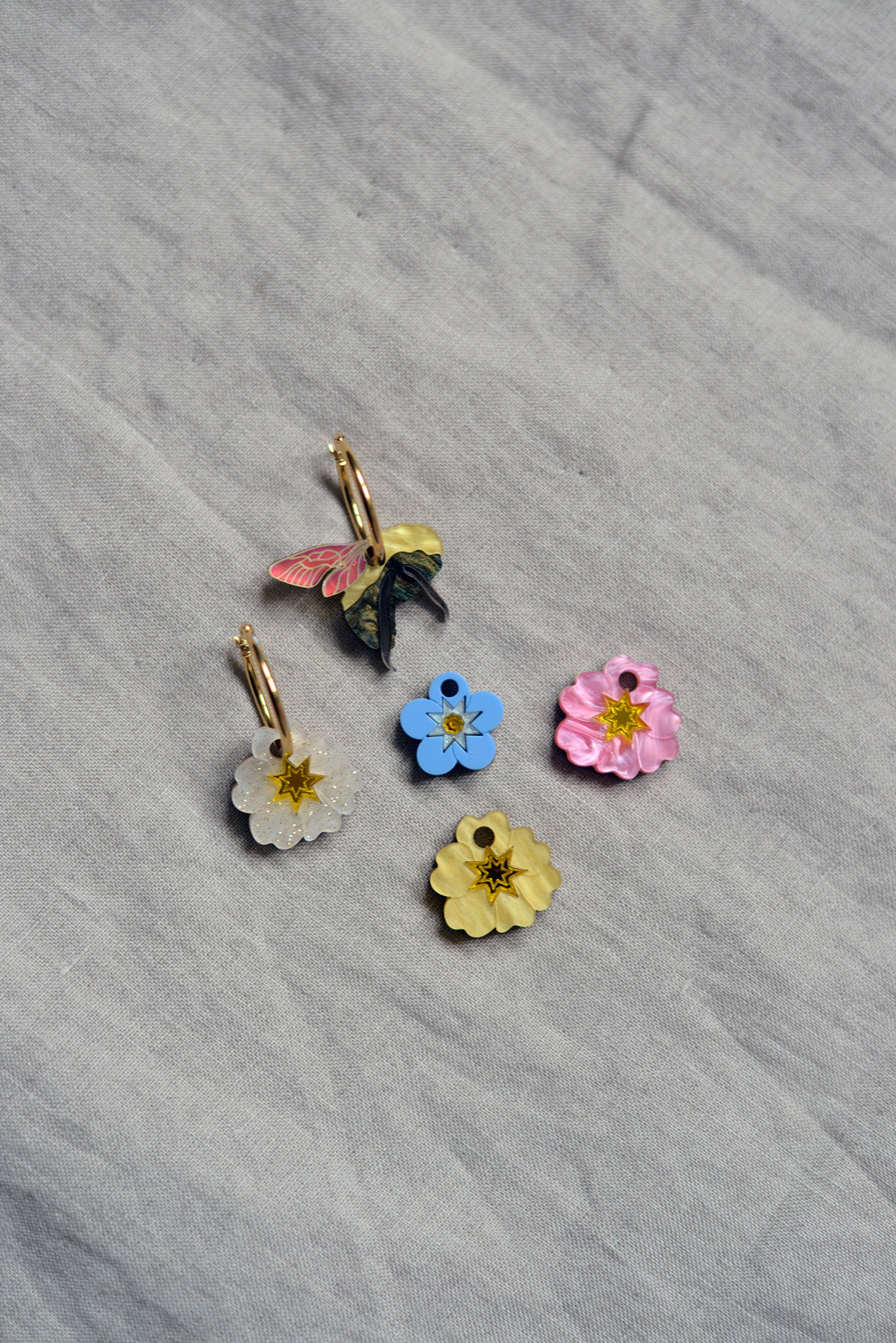 Bumblebee Hoop Earrings