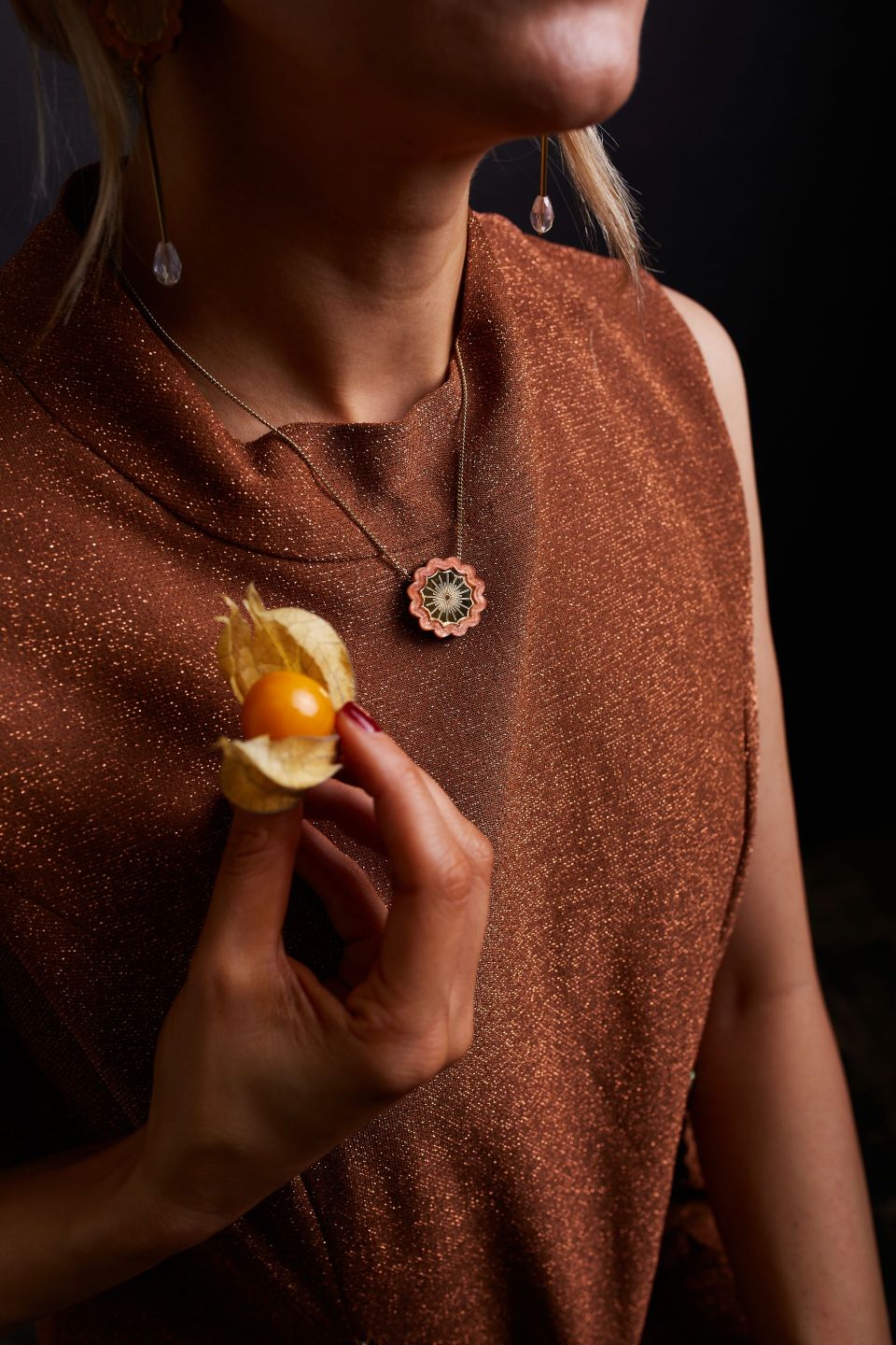 Collier festonné céleste - Pêche