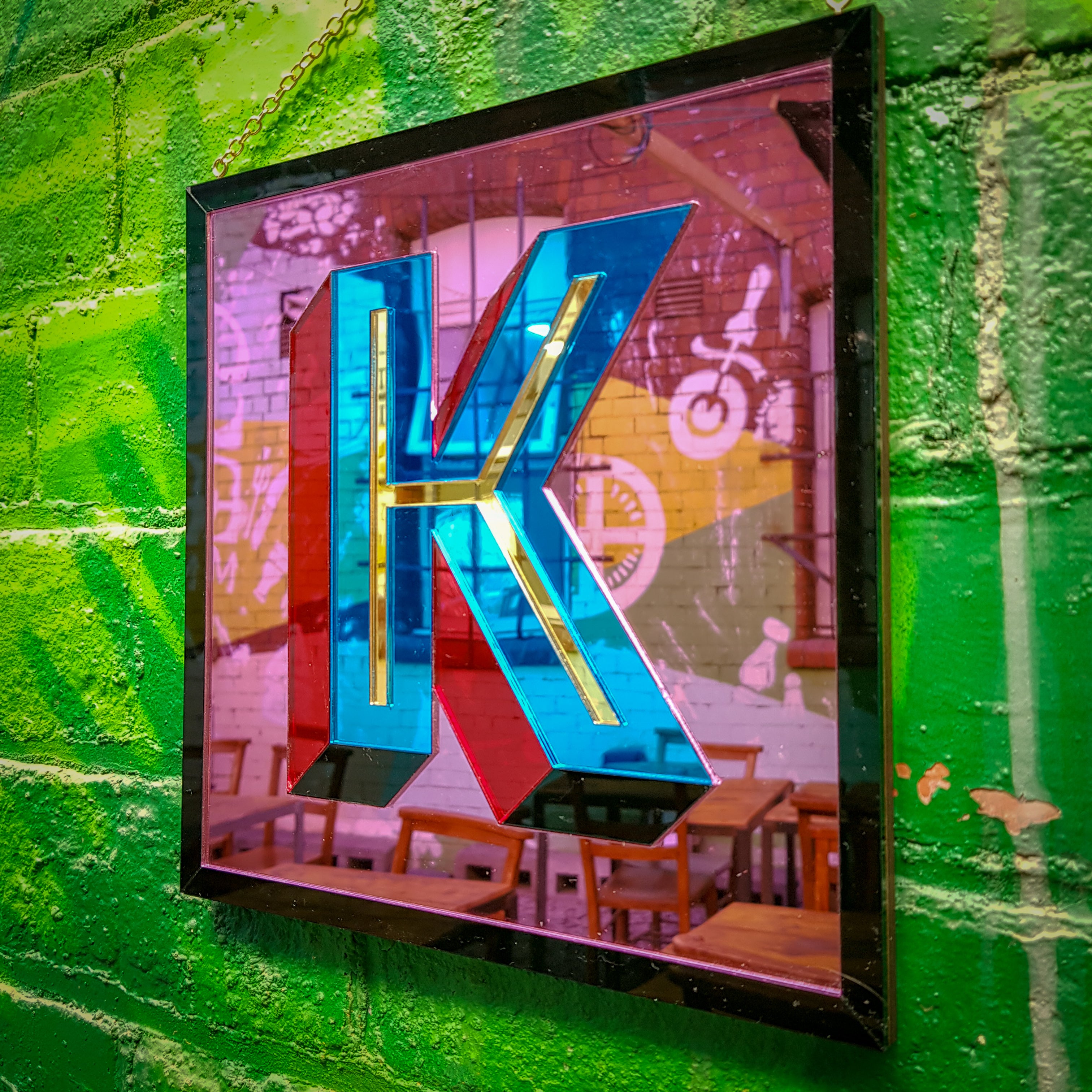 Brugerdefineret farve monogram bogstavskilt