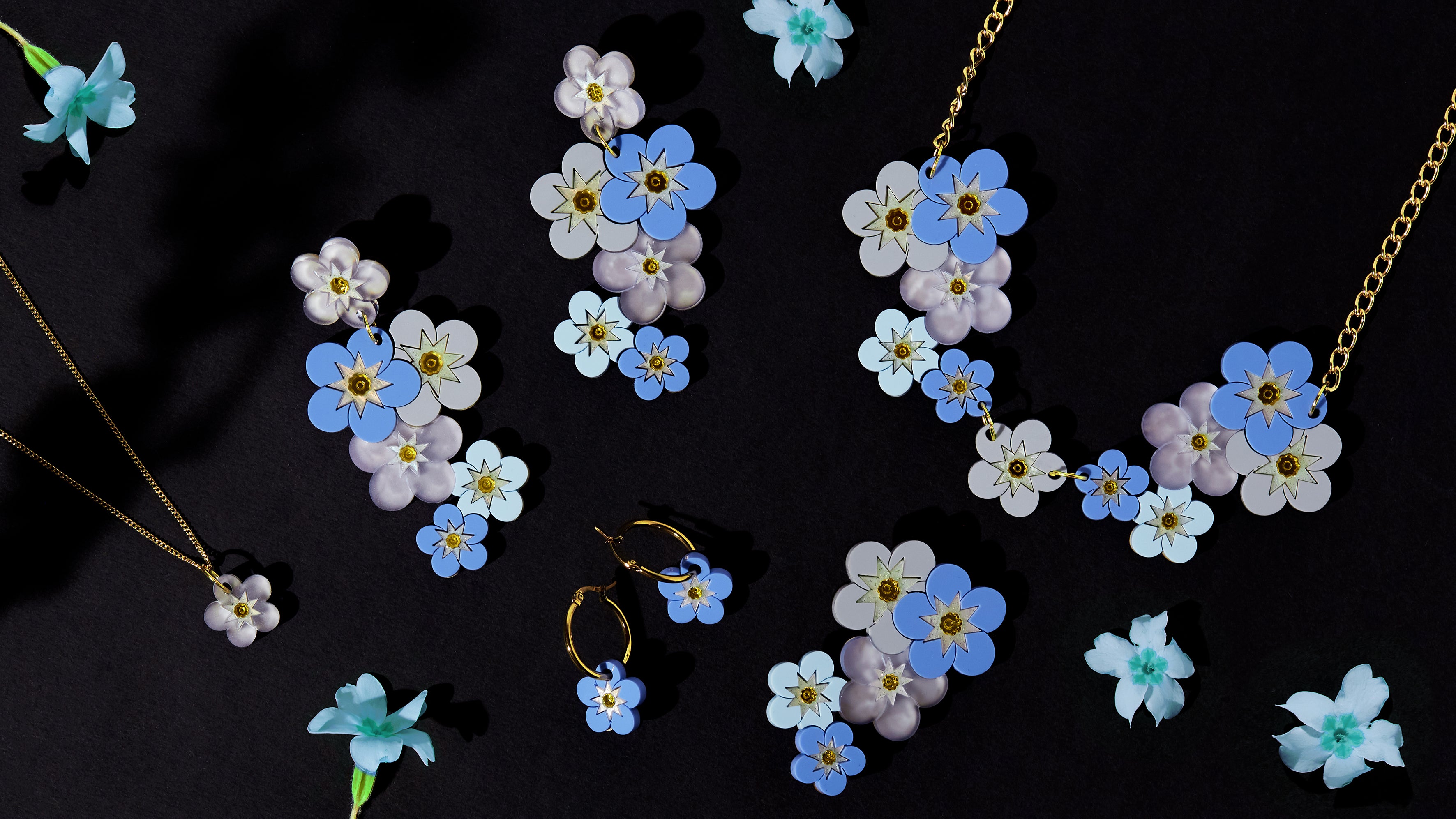 Forget Me Not Statement Necklace