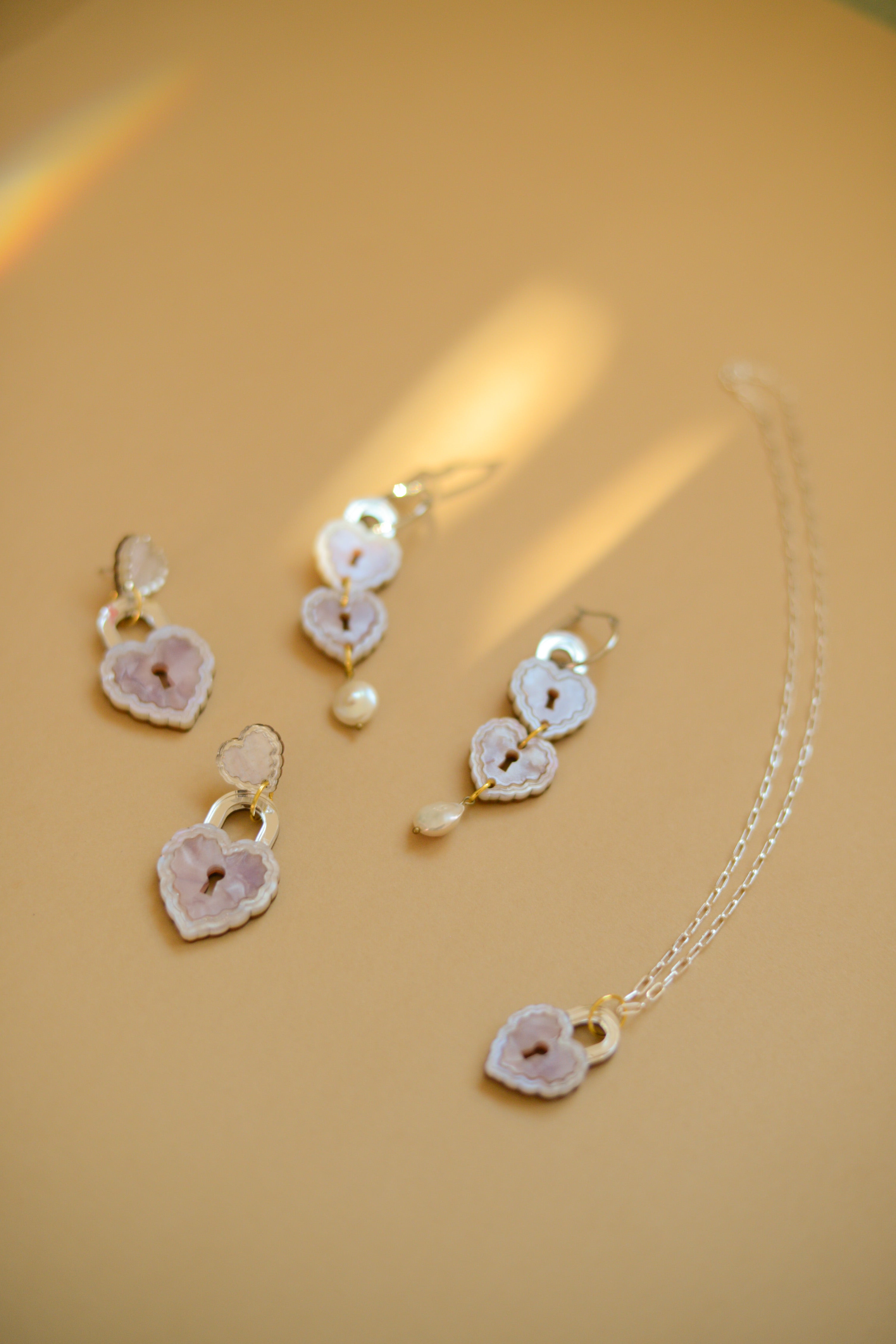 Boucles d'oreilles médaillon LILAS