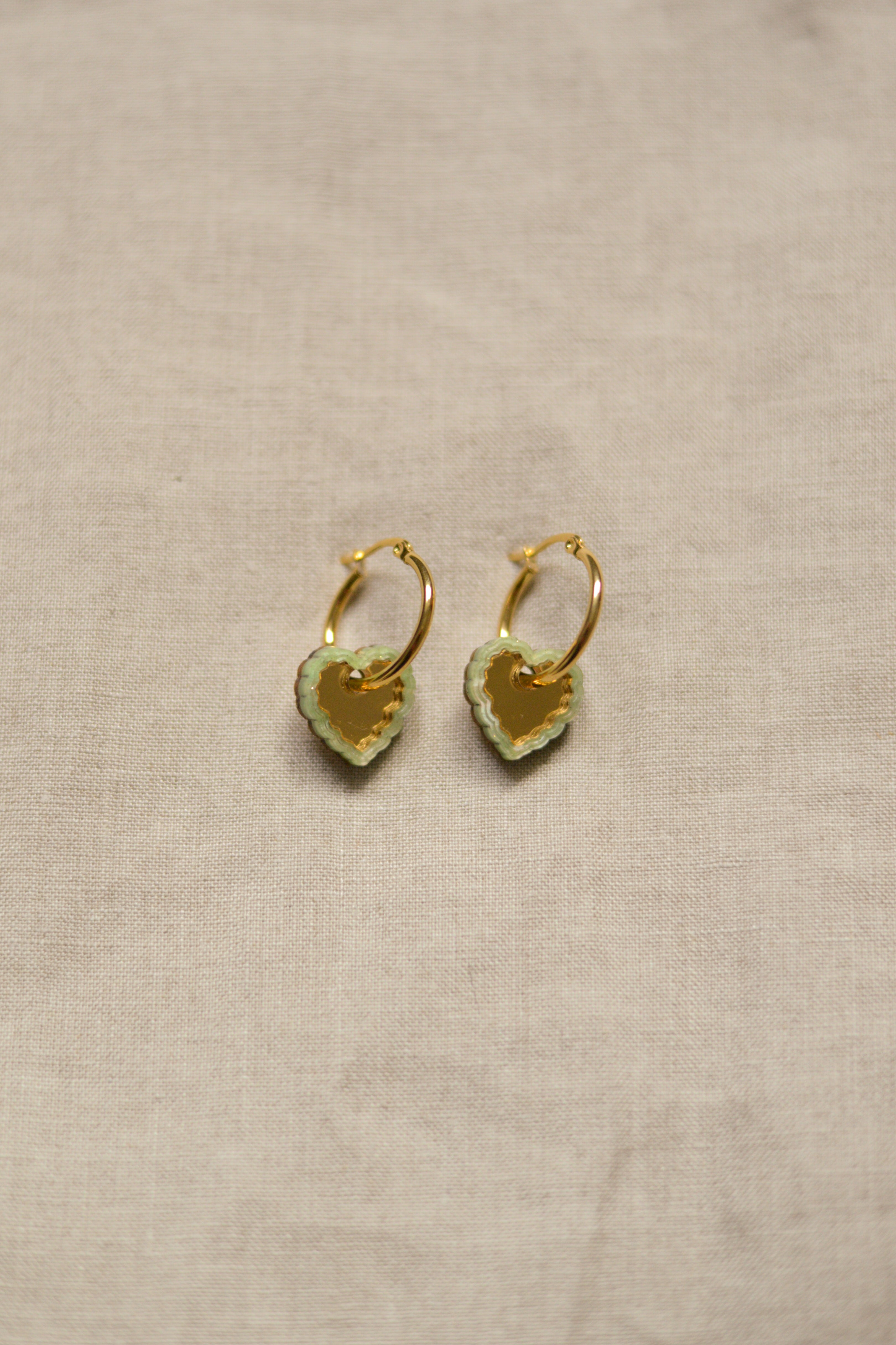 Boucles d'oreilles créoles cœur en édition limitée