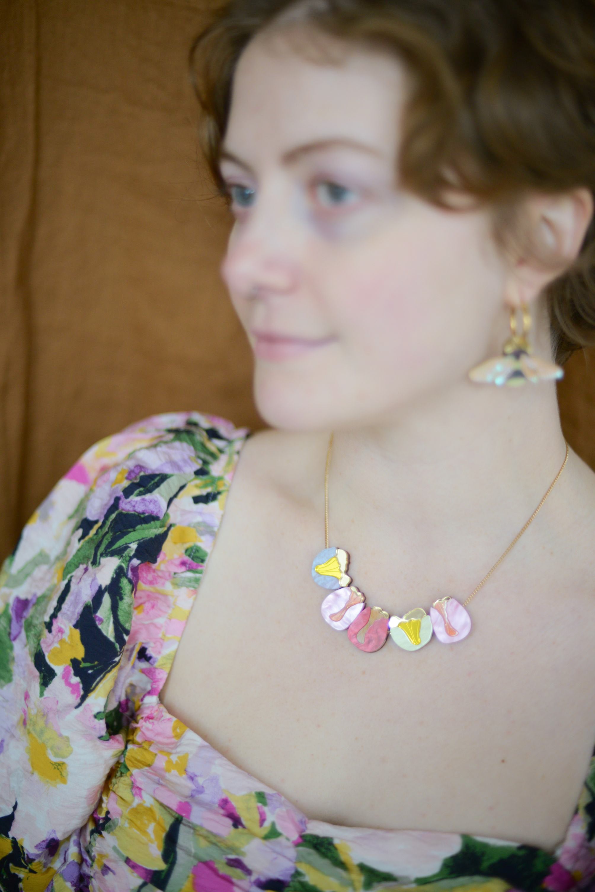 Collier à breloques tulipe