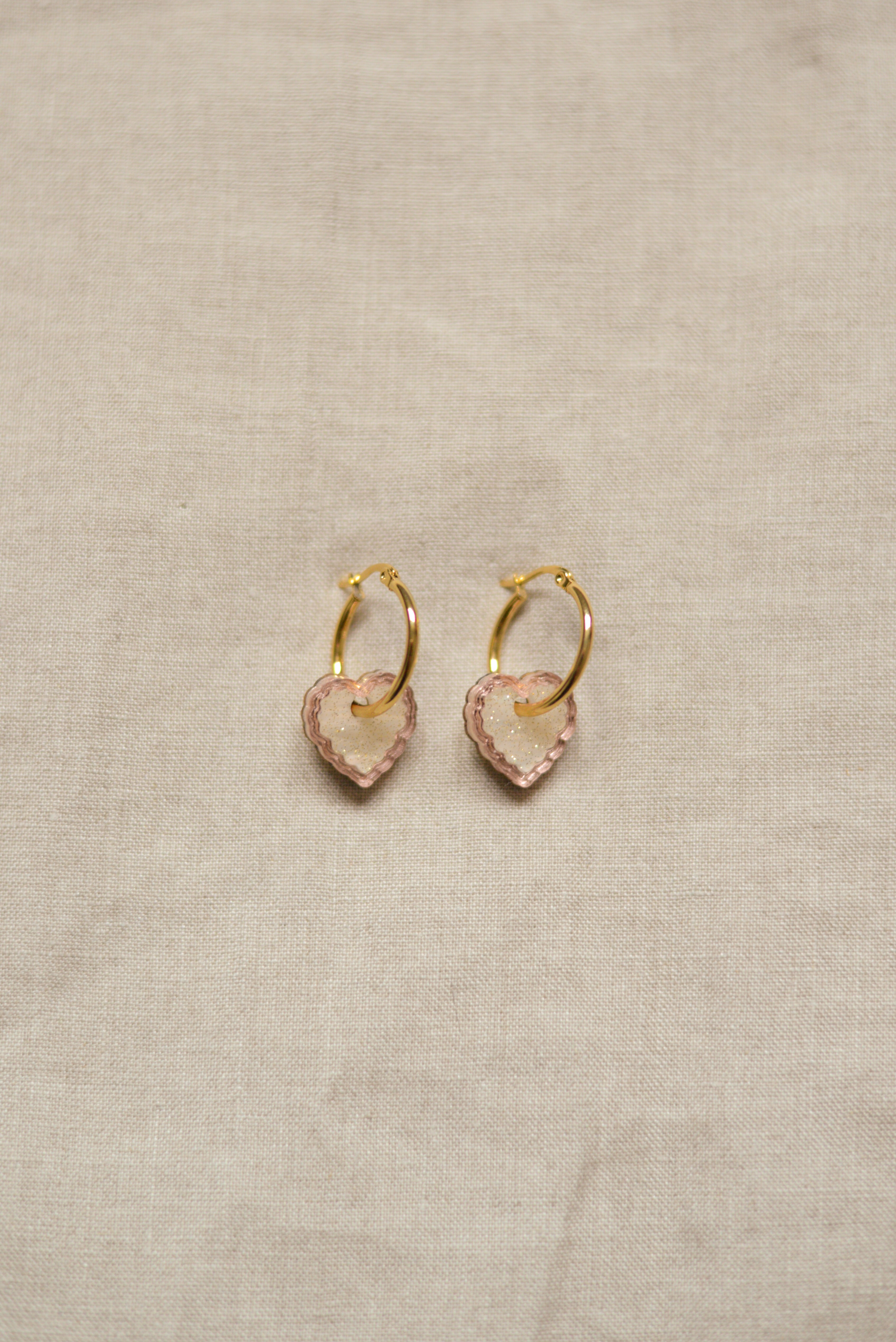 Boucles d'oreilles créoles cœur en édition limitée