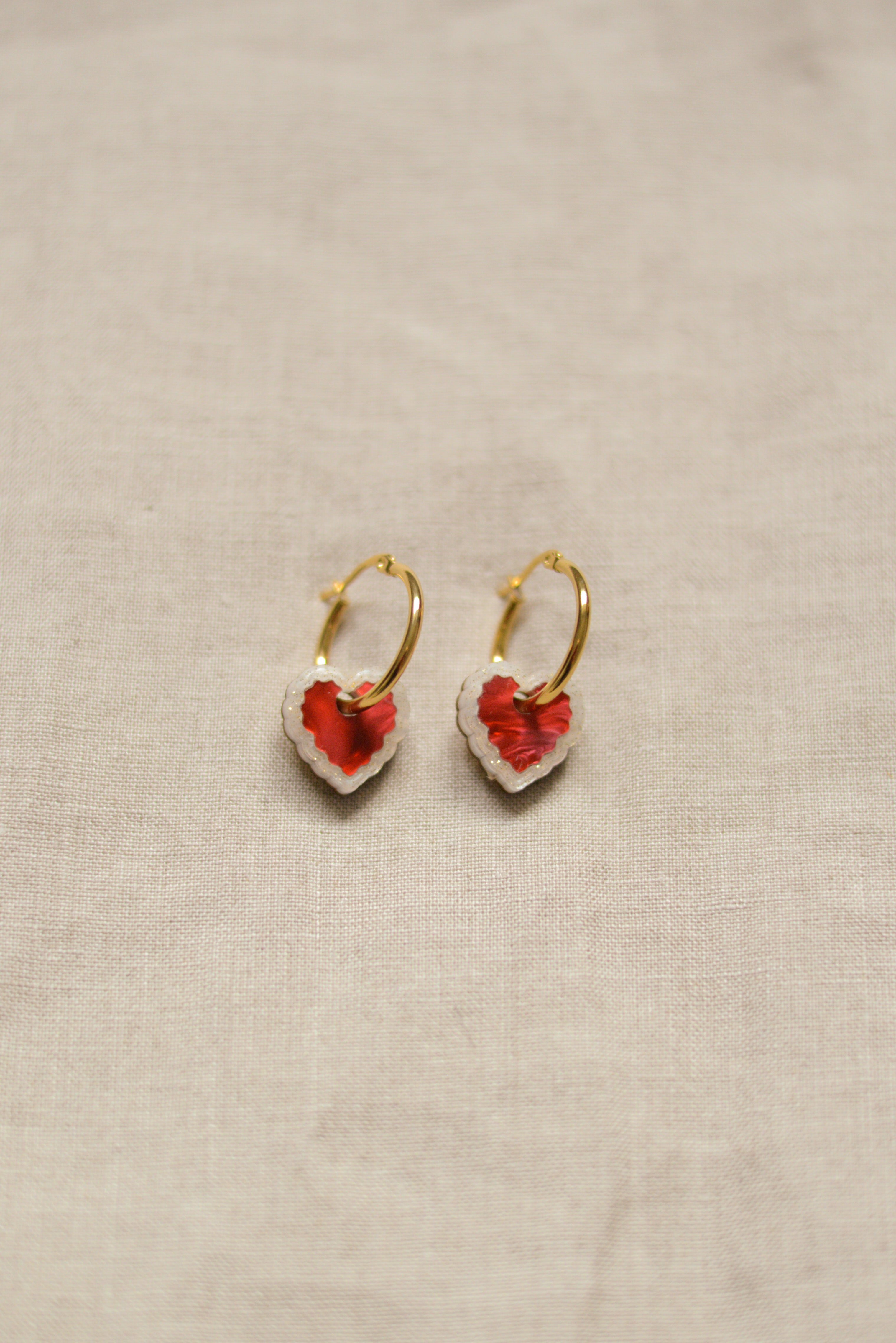 Boucles d'oreilles créoles cœur en édition limitée