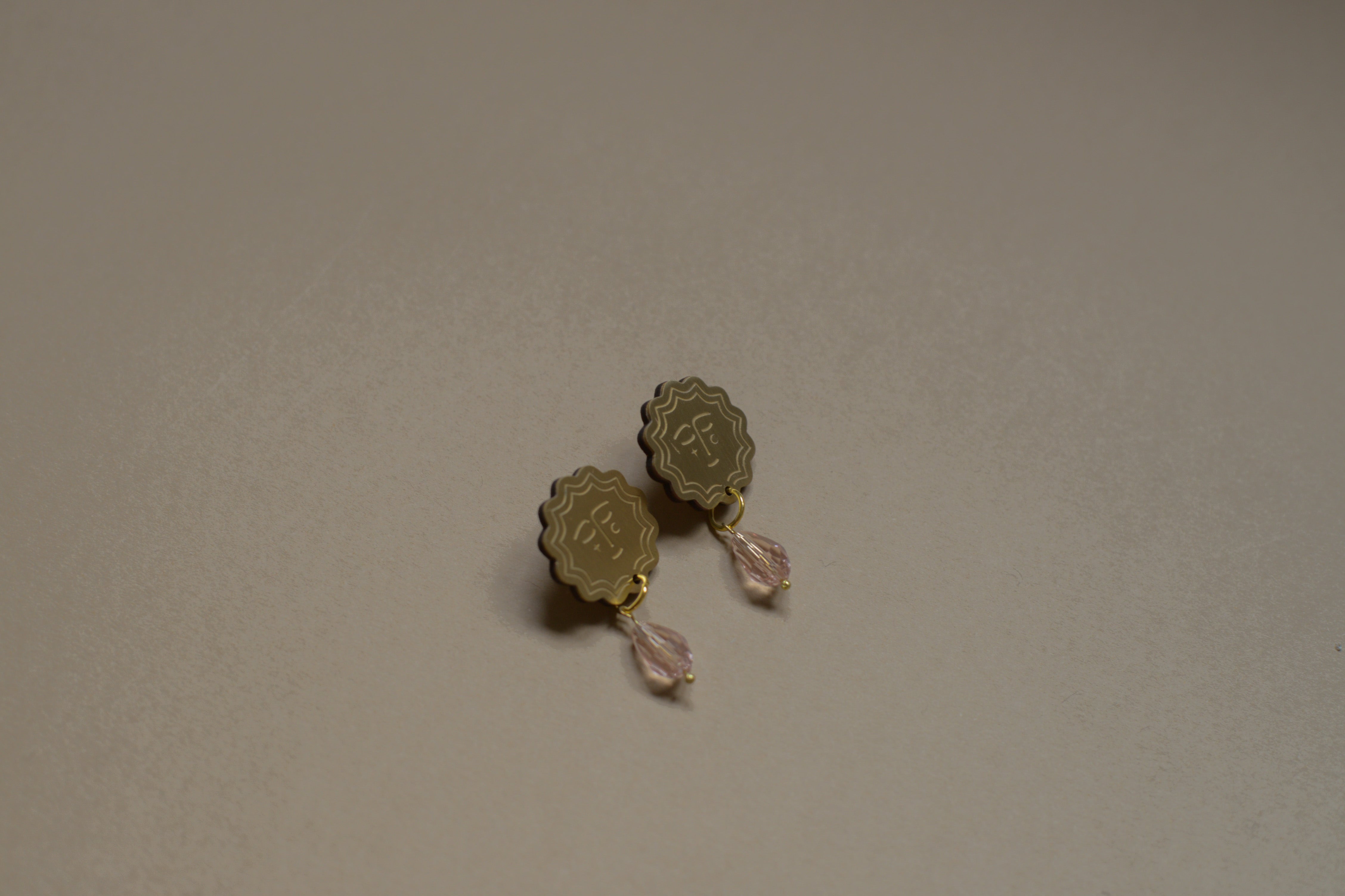 Boucles d'oreilles à tige en laiton