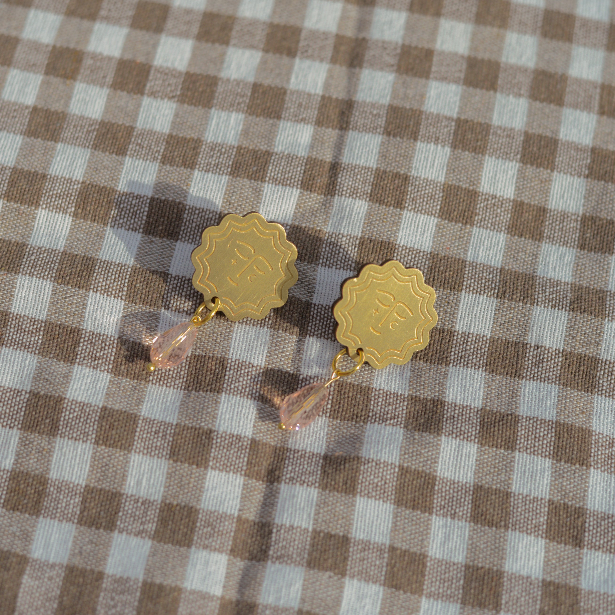 Boucles d'oreilles à tige en laiton