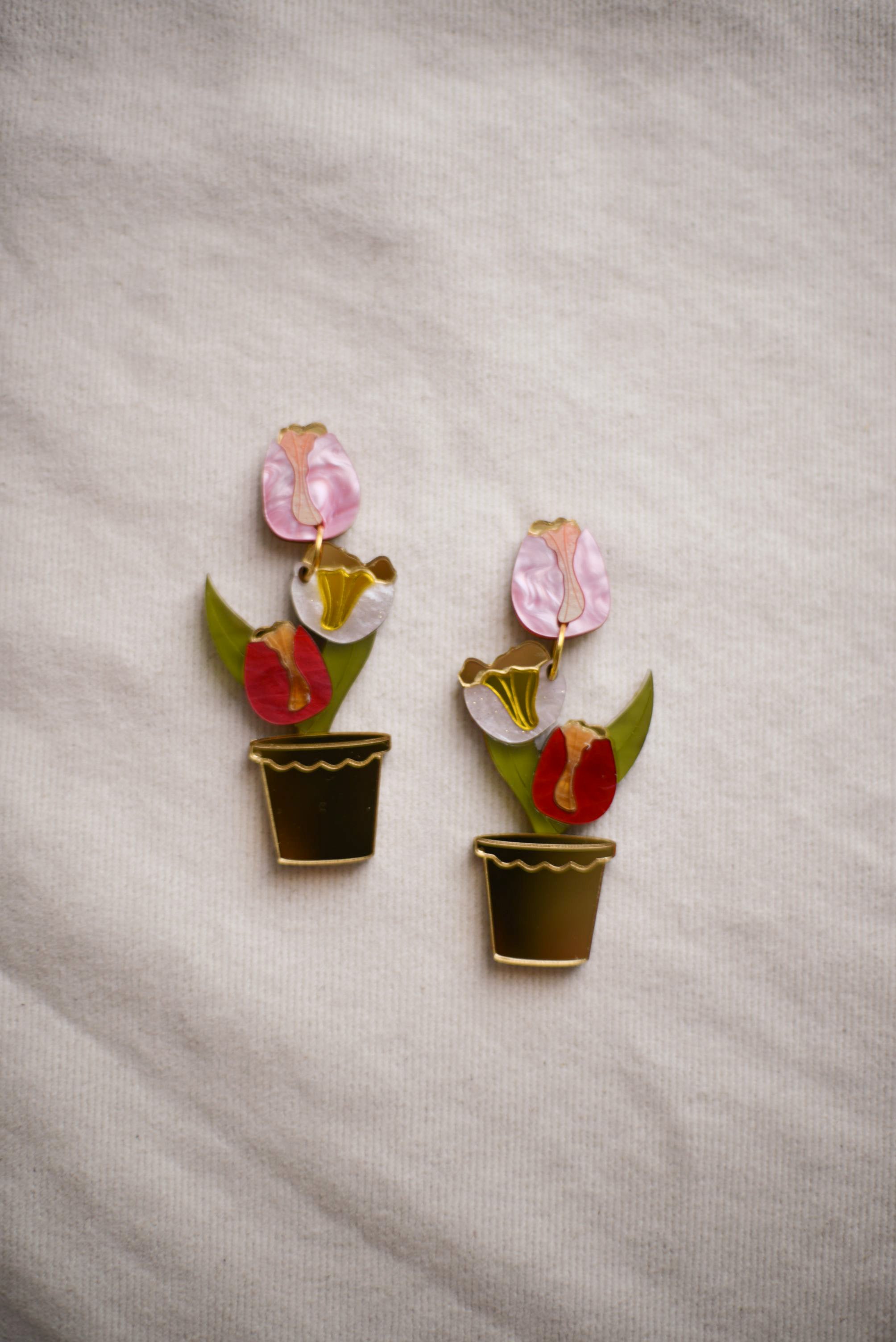 Tulip Statement Earrings