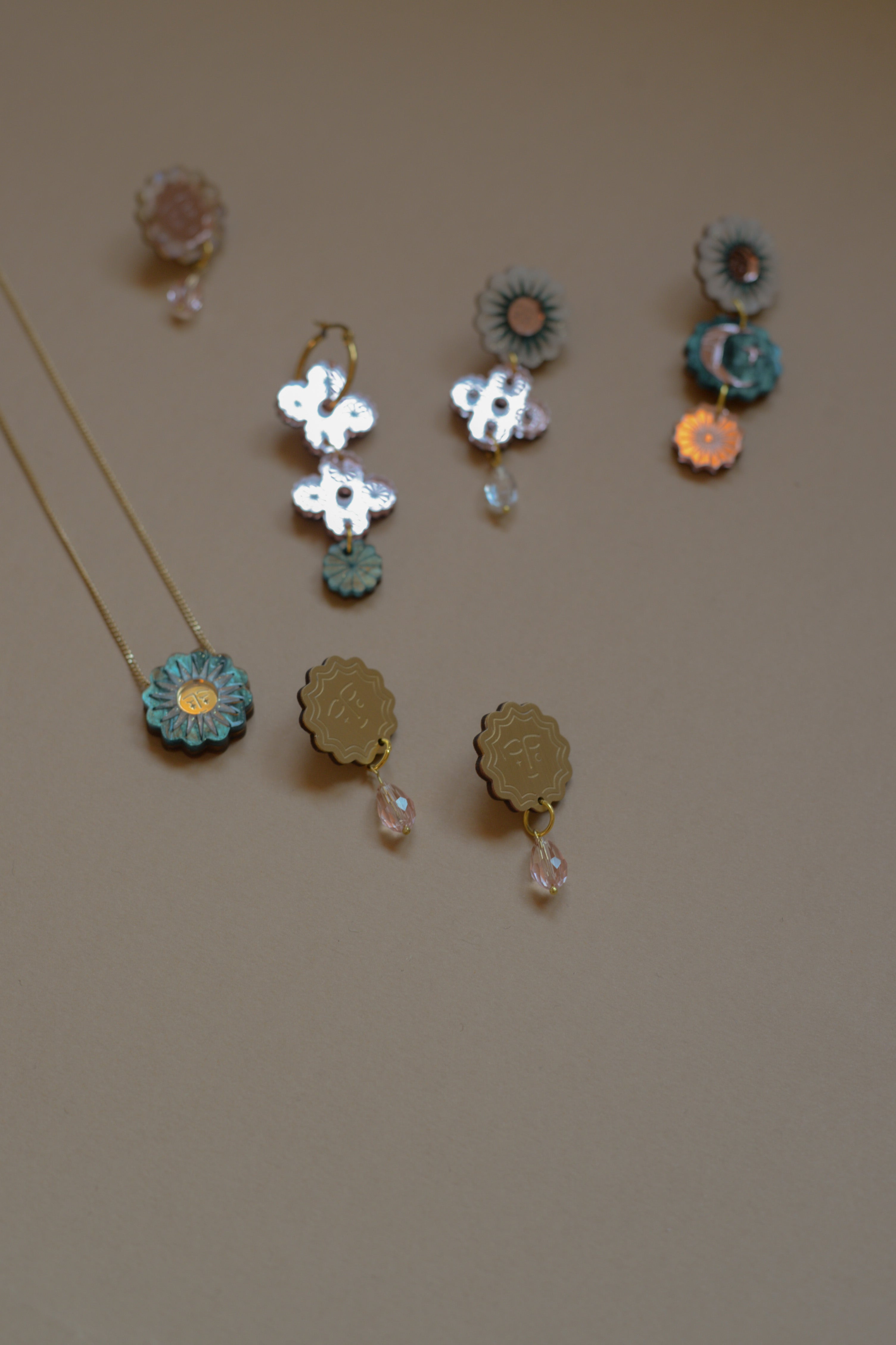 Boucles d'oreilles à tige en laiton