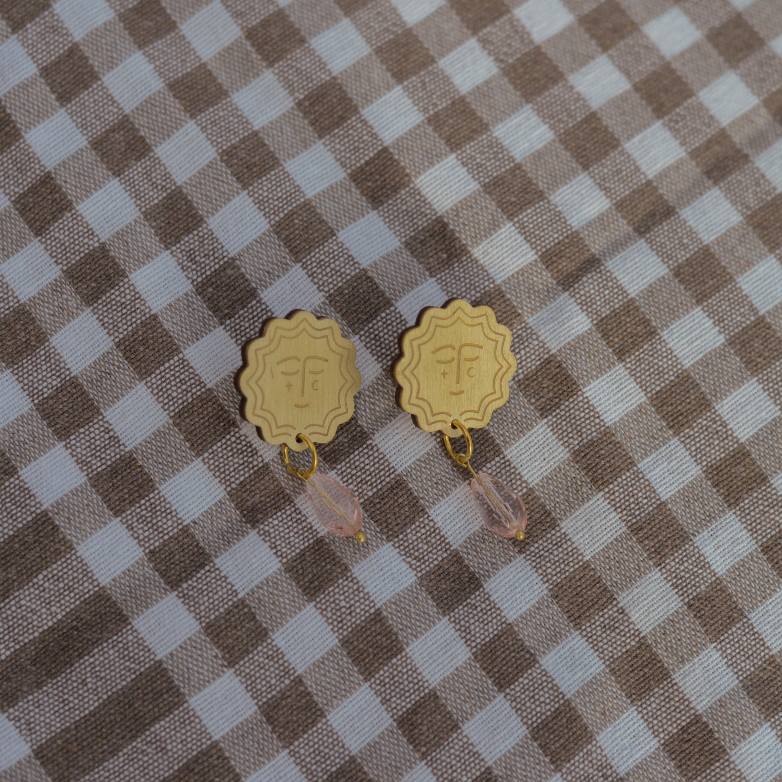 Boucles d'oreilles à tige en laiton