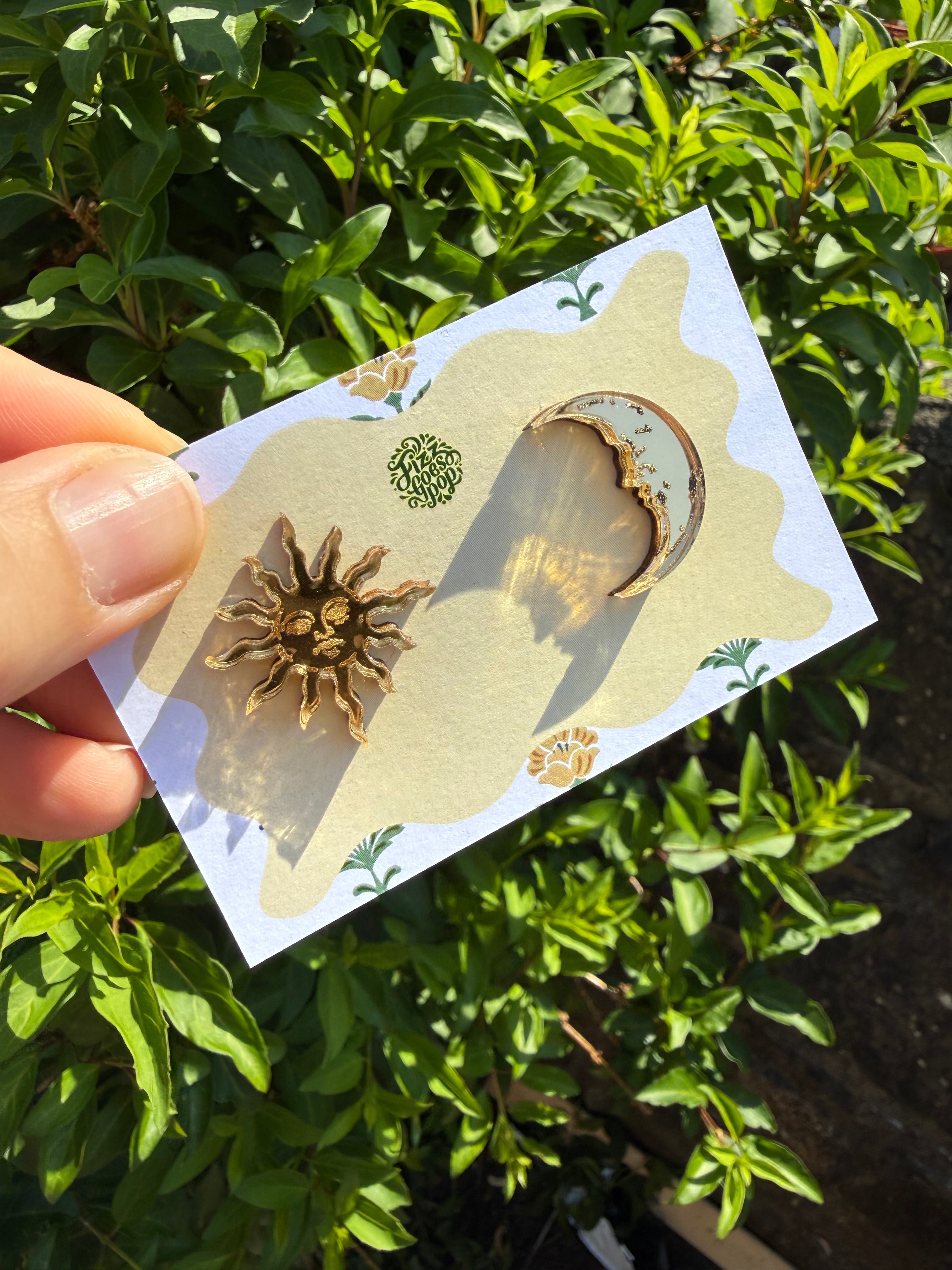 Sun and Moon Studs.