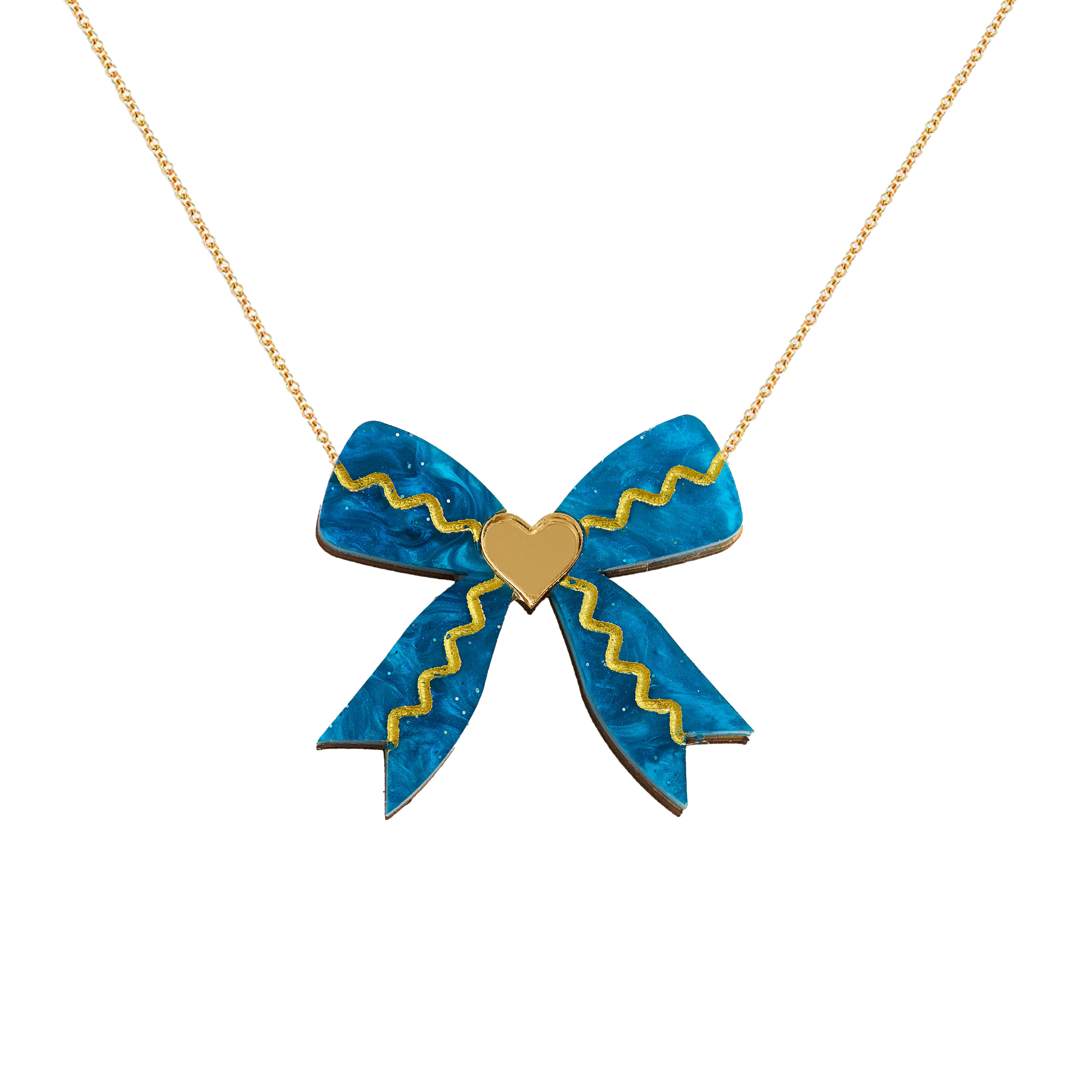 Bow Necklace - BLUE