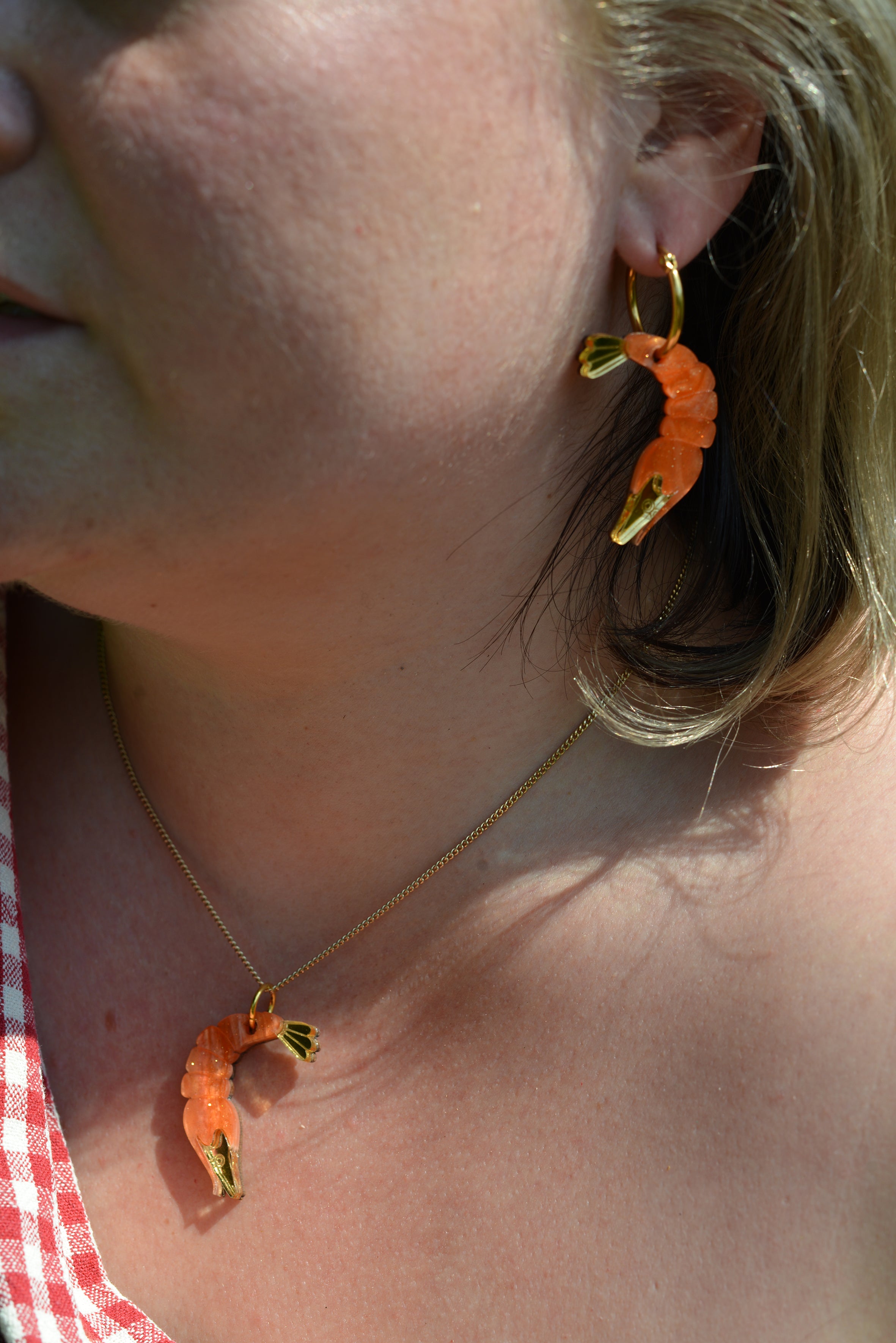 Prawn Necklace Coral