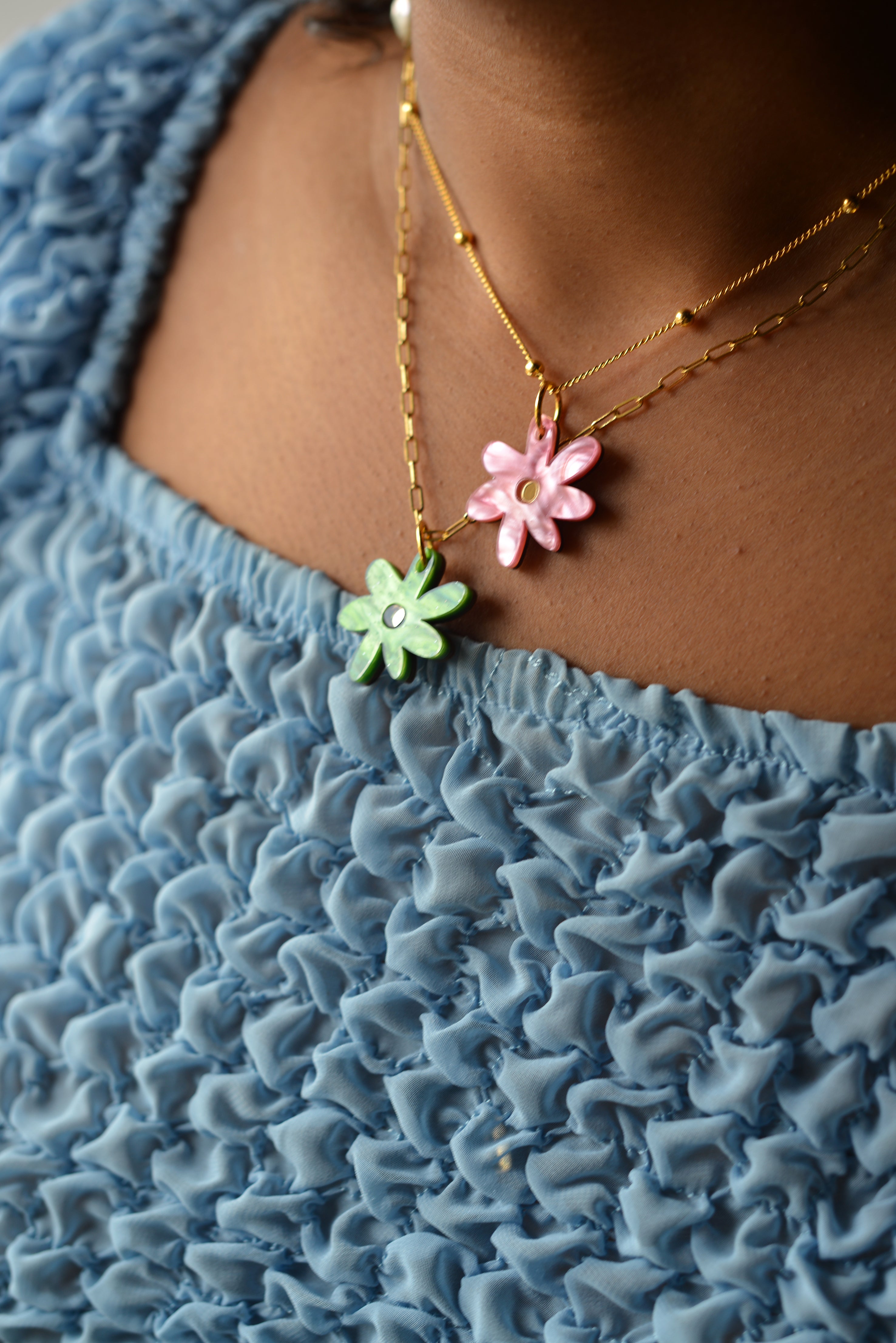 Daisy Necklace Pink
