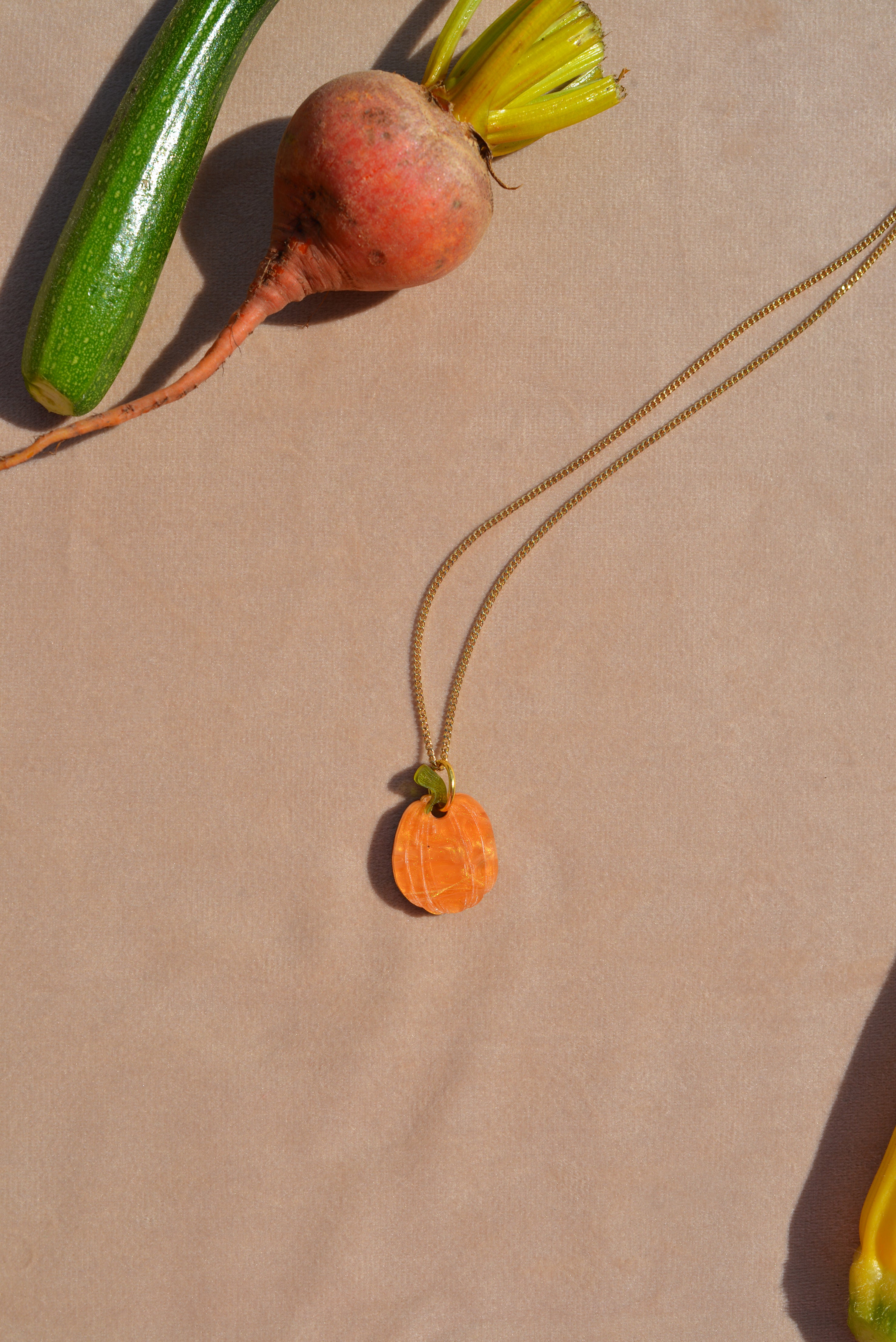 Orange Pumpkin Necklace