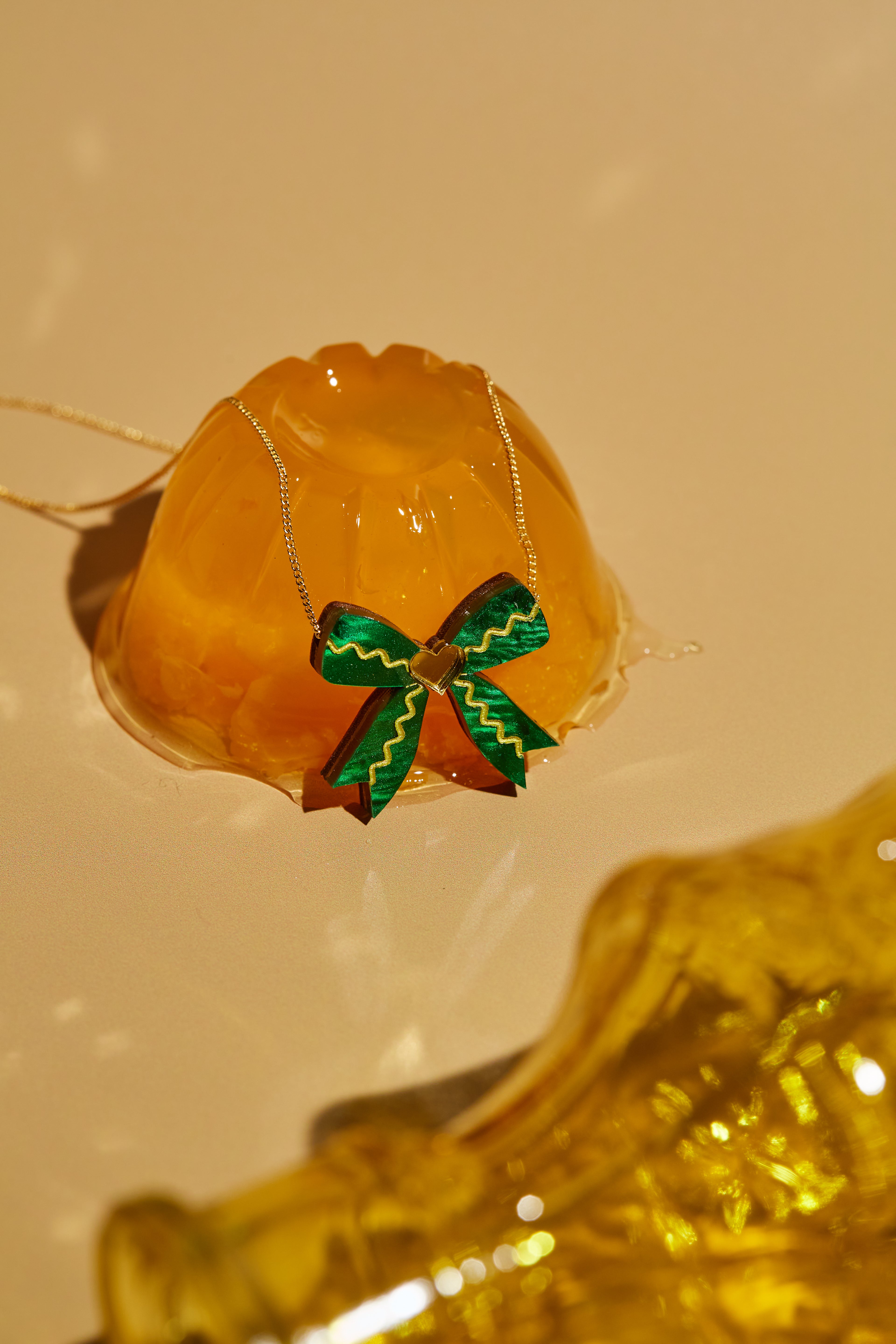 Bow Necklace - GREEN
