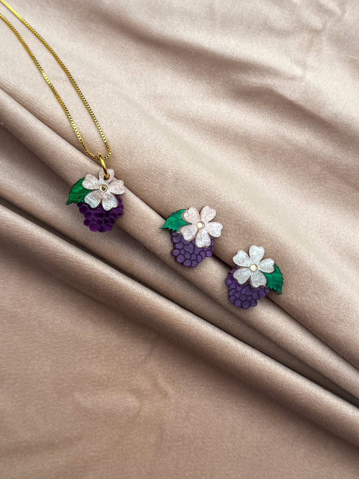 Blackberry Stud Earrings