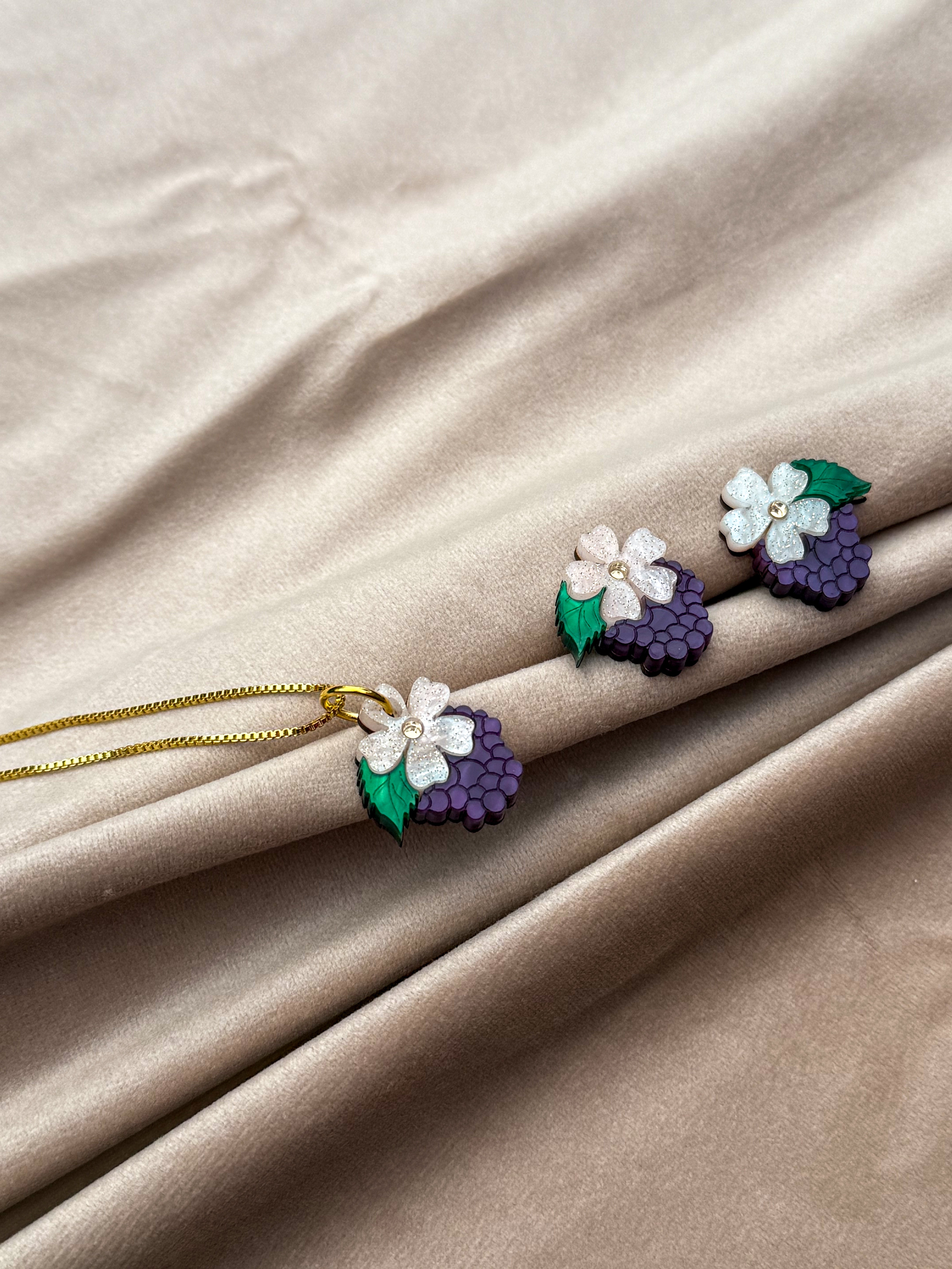 Blackberry Stud Earrings