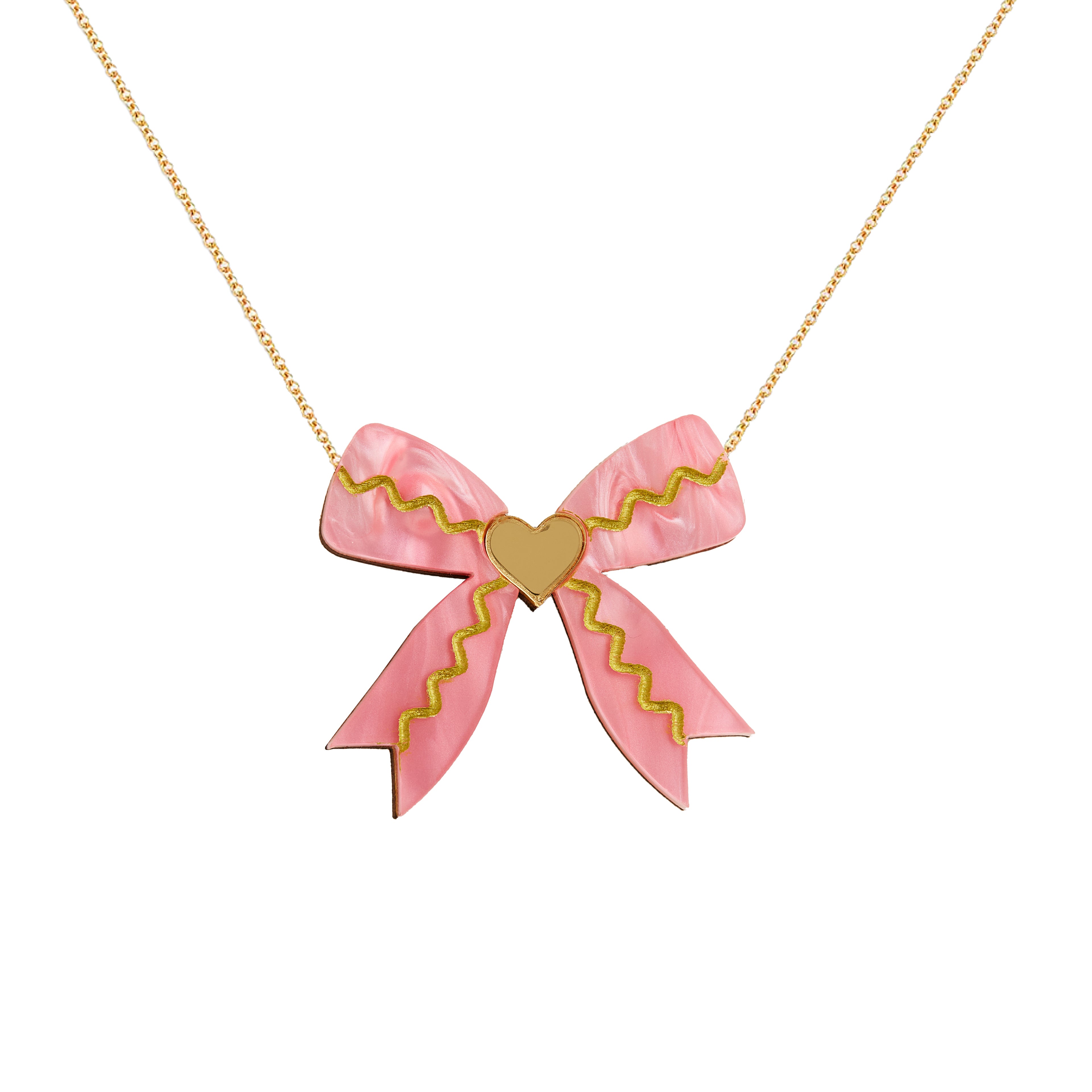 Bow Necklace - PINK