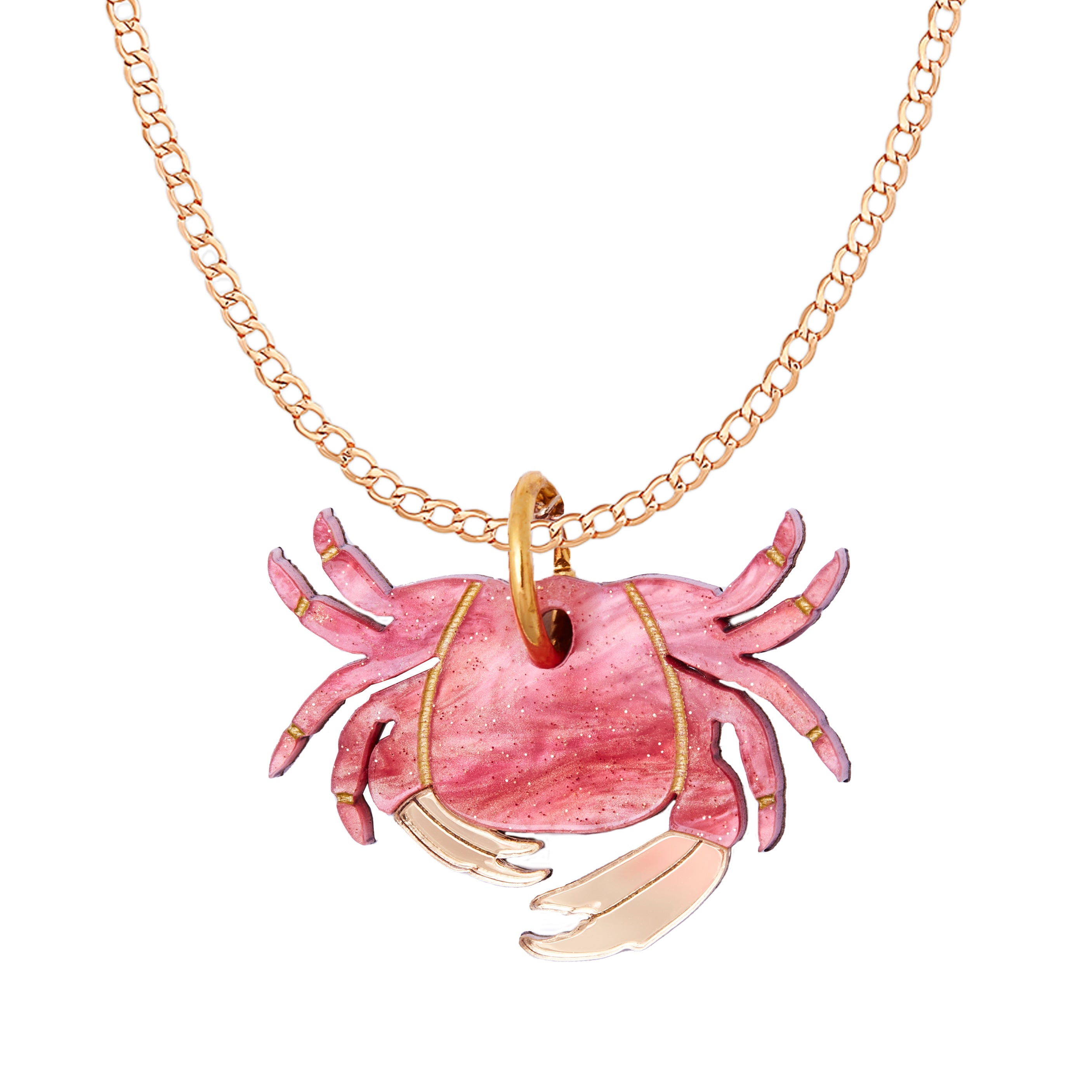 Crab Snapping Charm Necklace – Rebecca Accessories