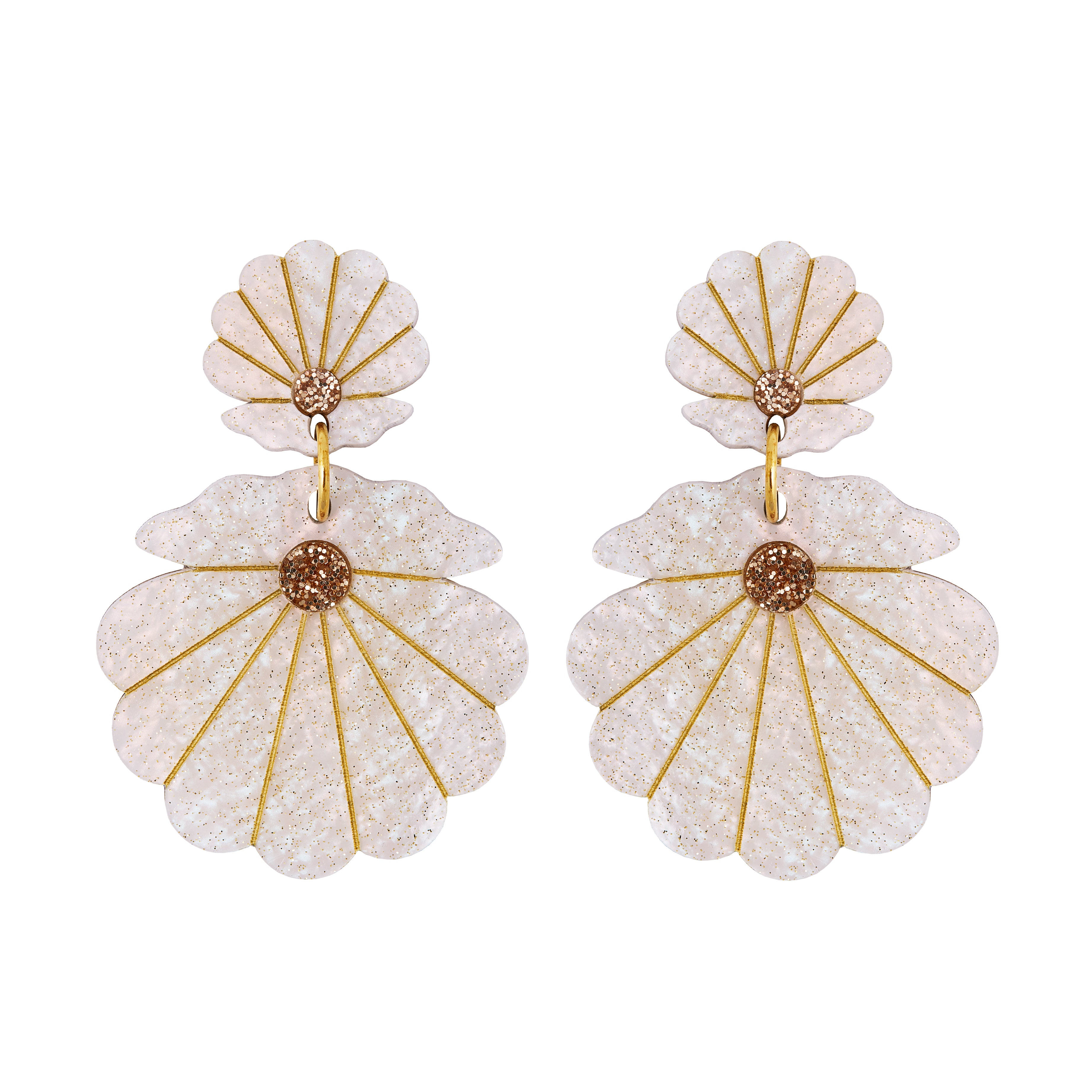 Clam Statement Earrings