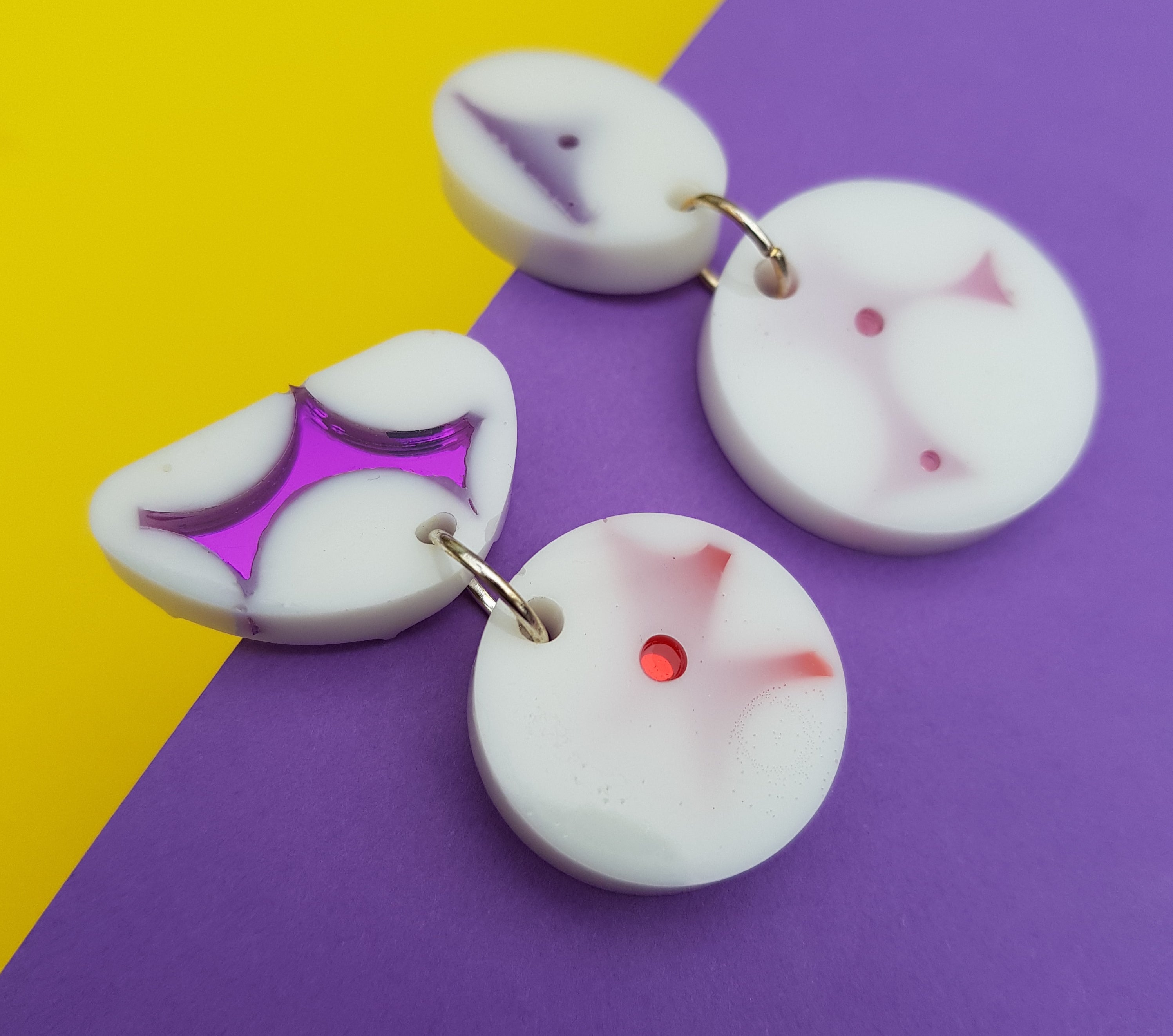 Recycled cast earrings