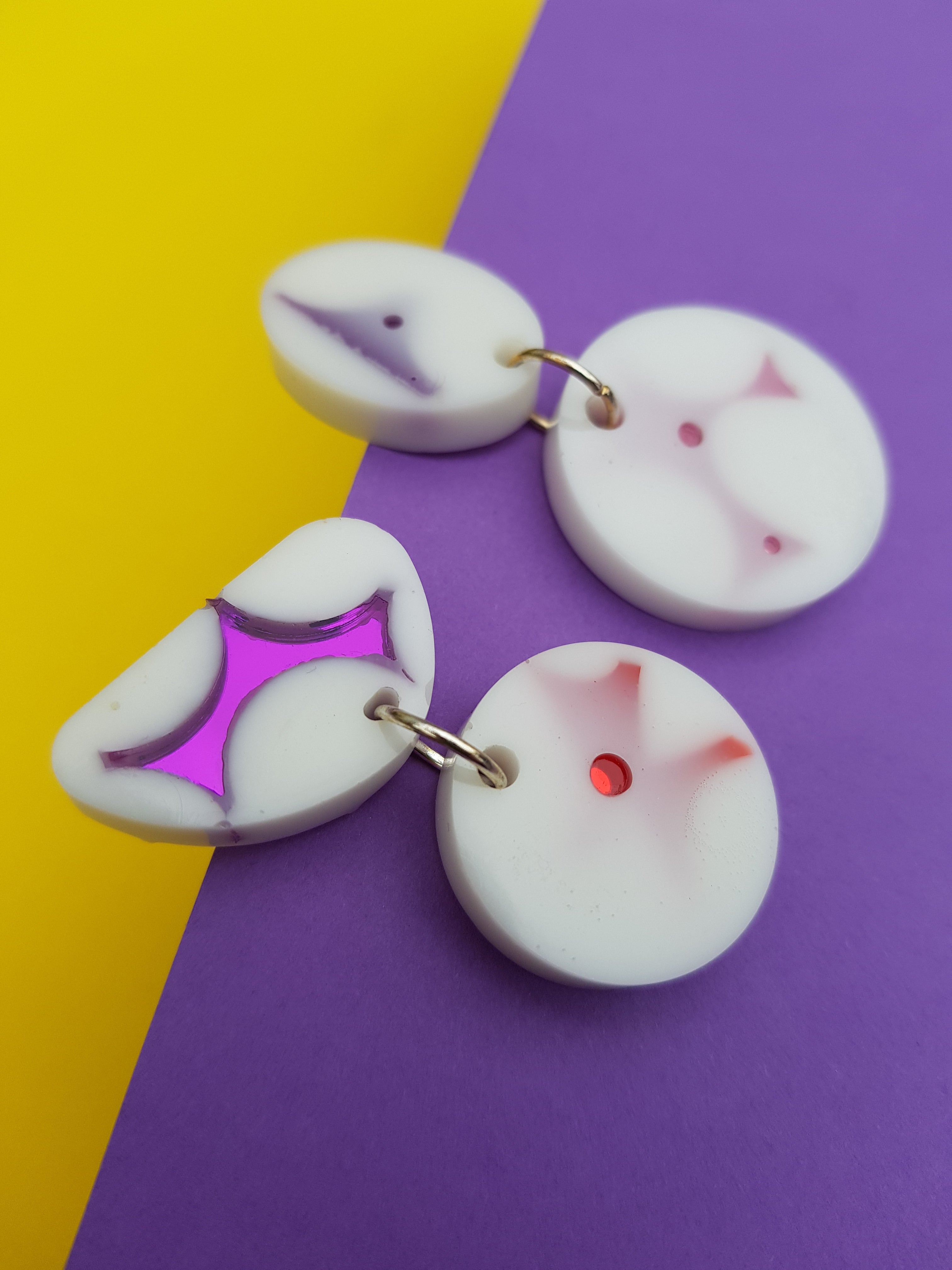 Recycled cast earrings