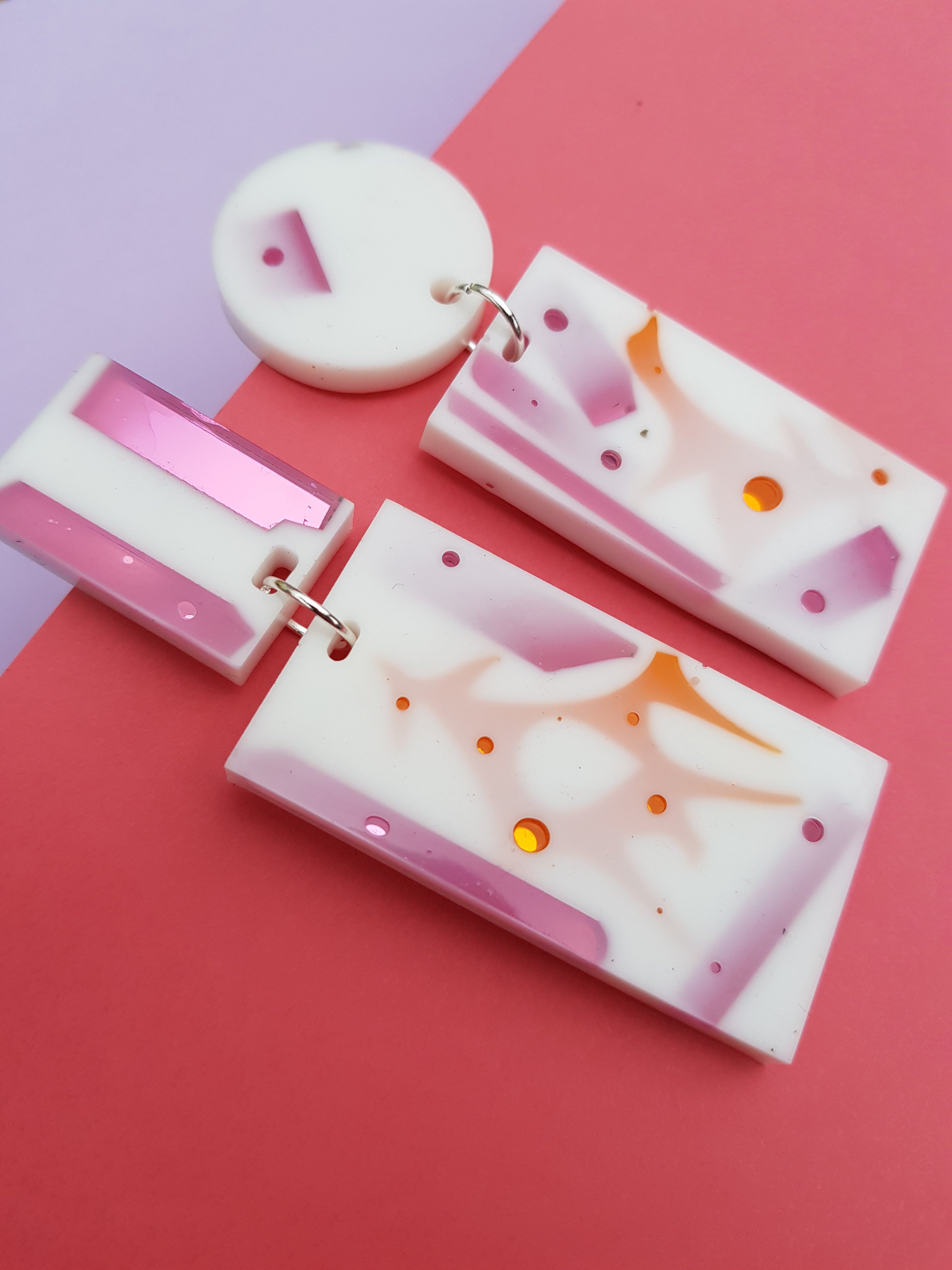 Boucles d'oreilles en fonte recyclée