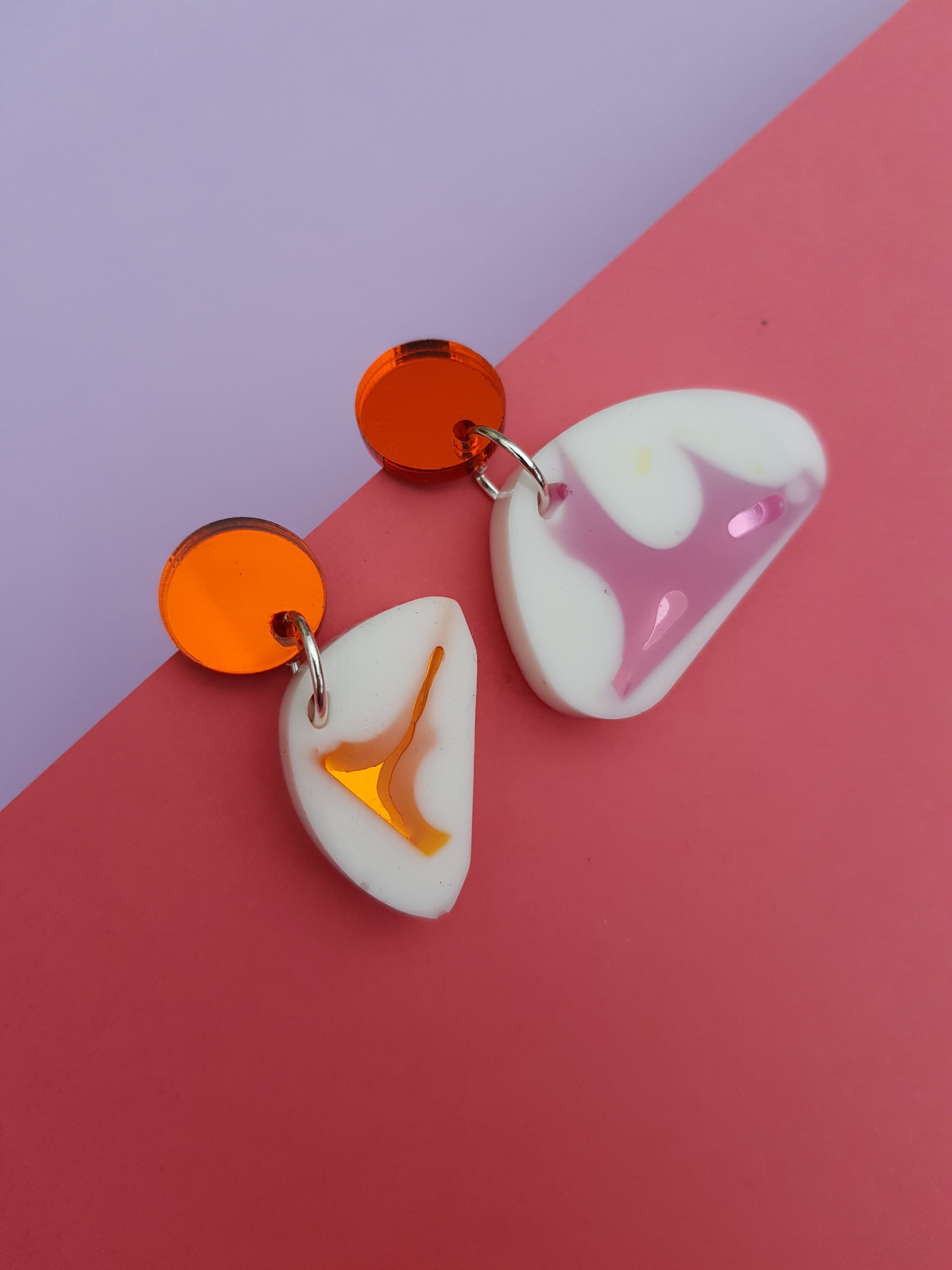 Recycled cast earrings