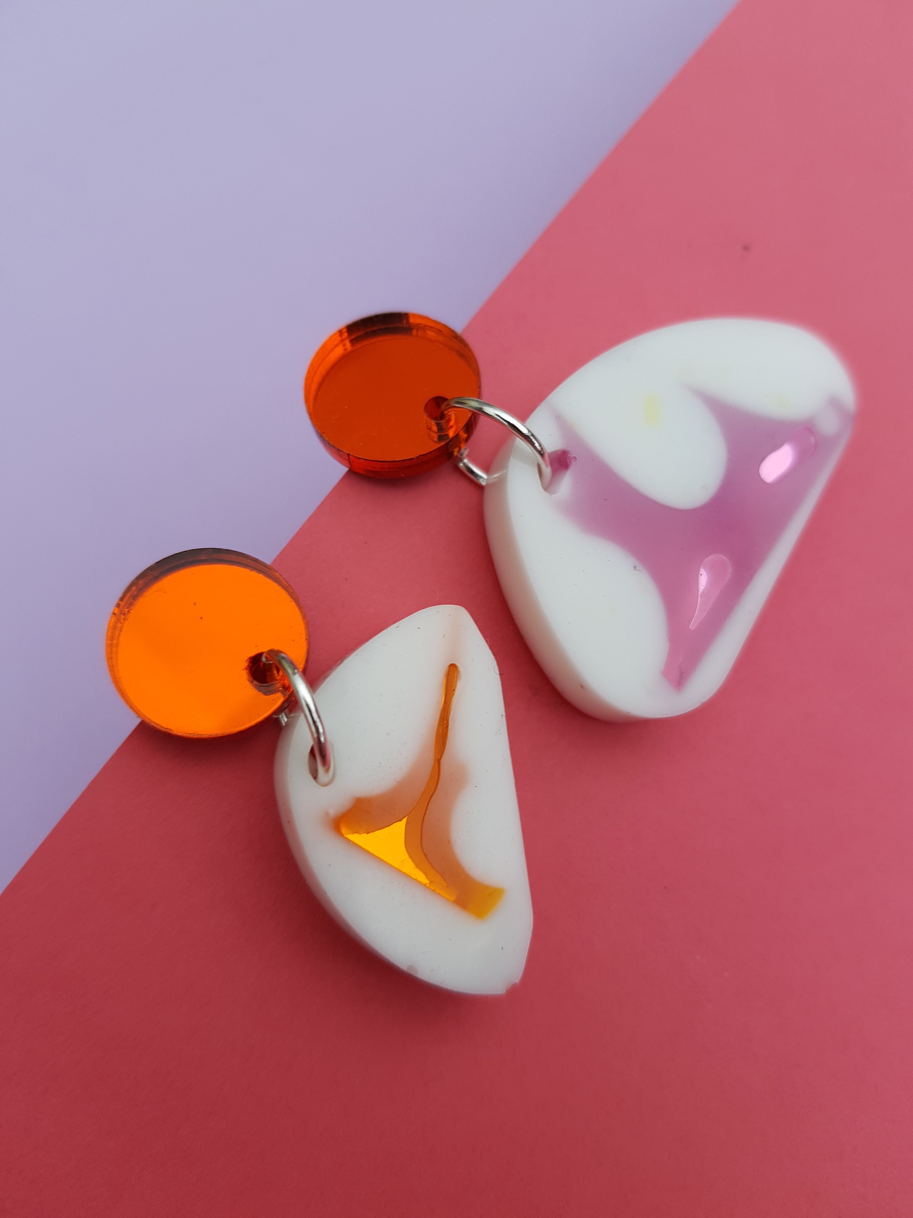 Recycled cast earrings