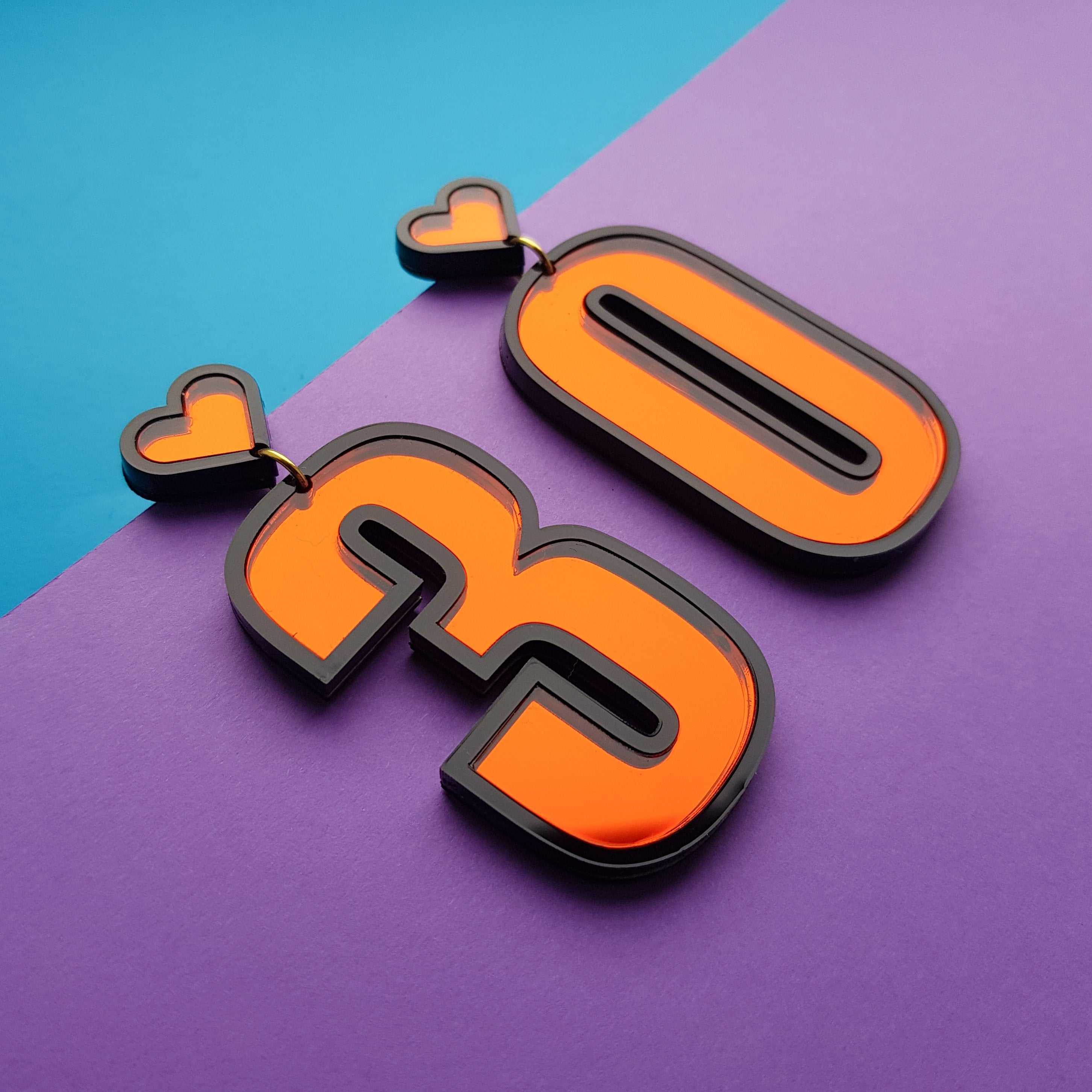 Laser cut custom number or letter earrings