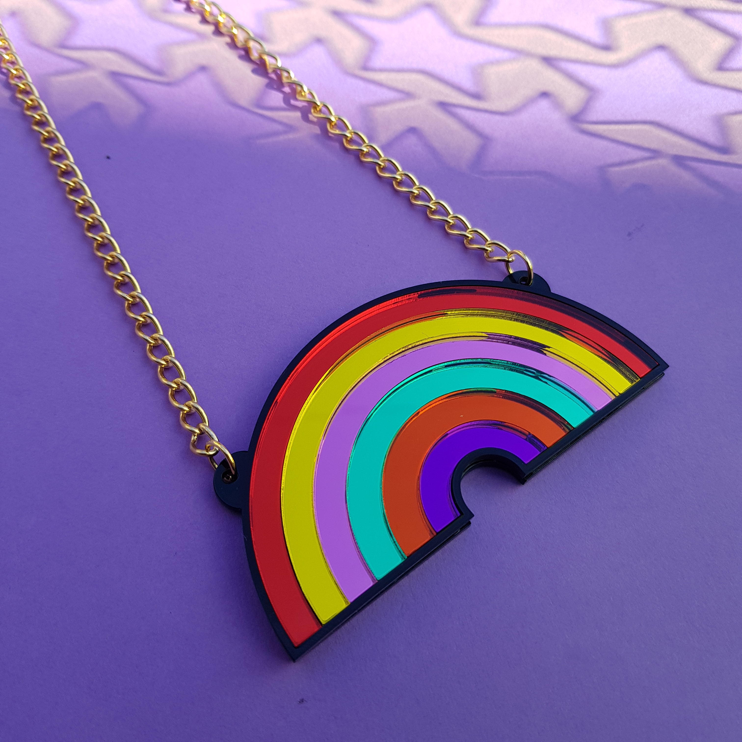 Rainbow necklace larger