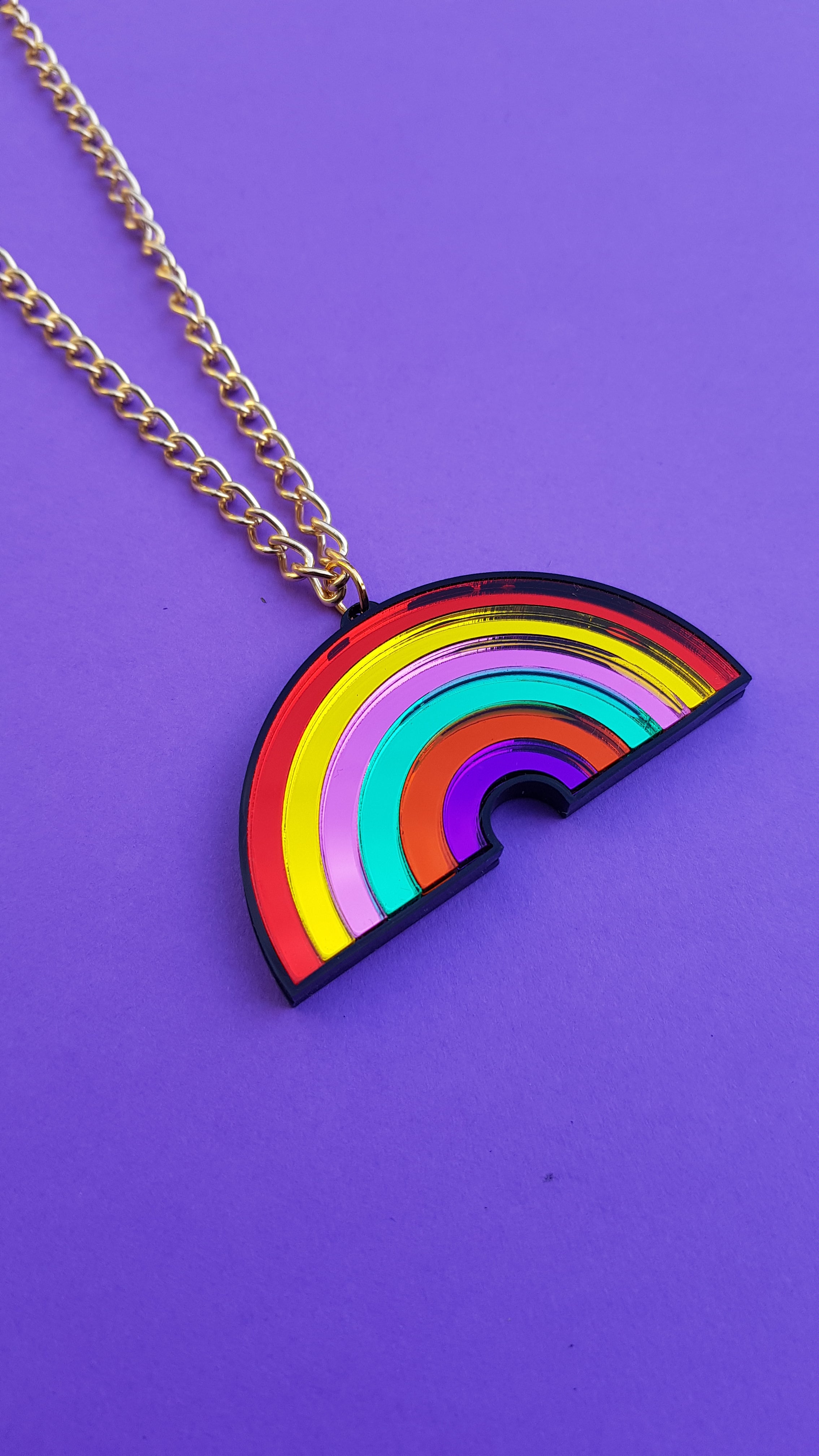 Rainbow necklace small