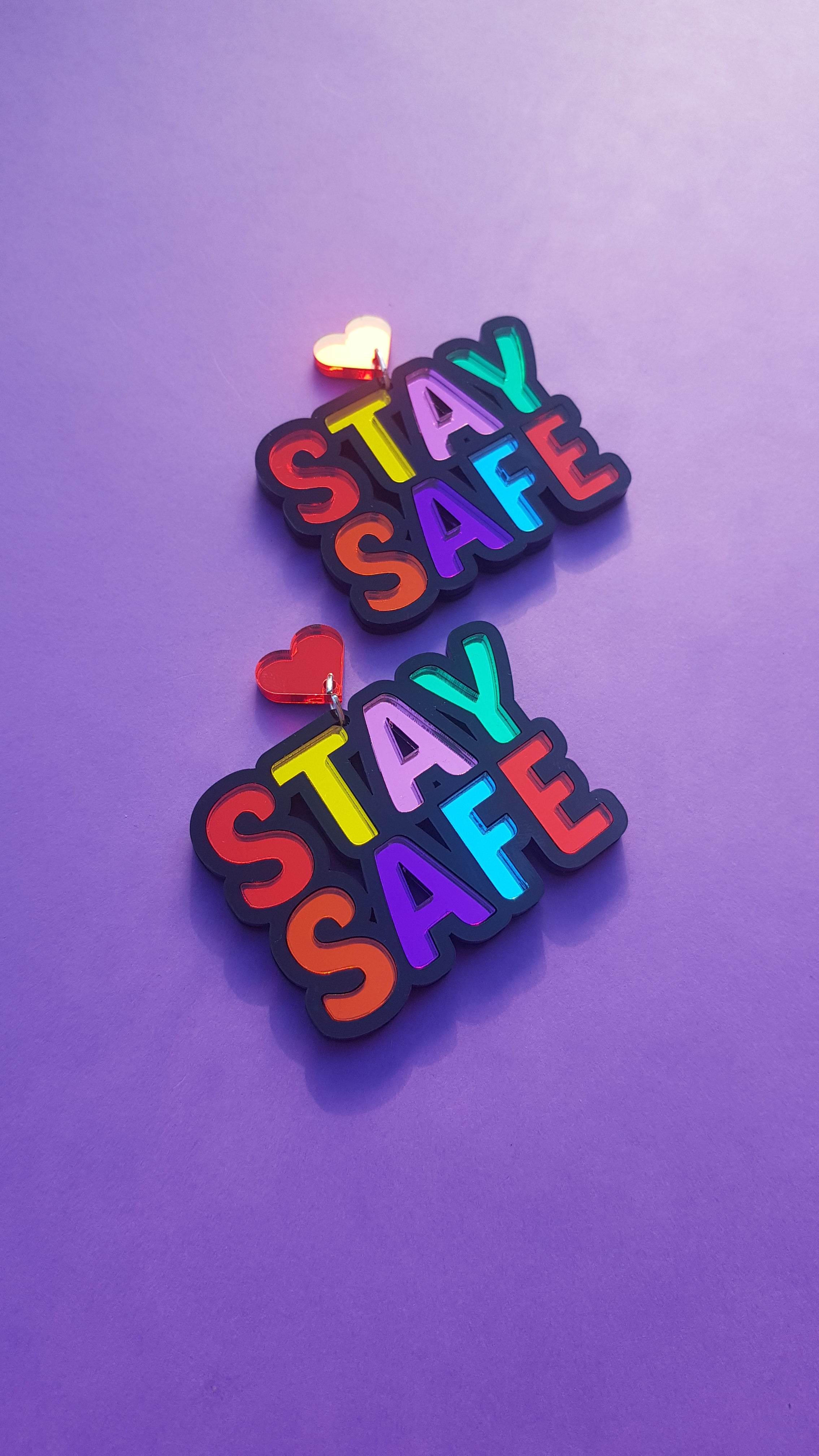 Stay Safe earrings/necklace