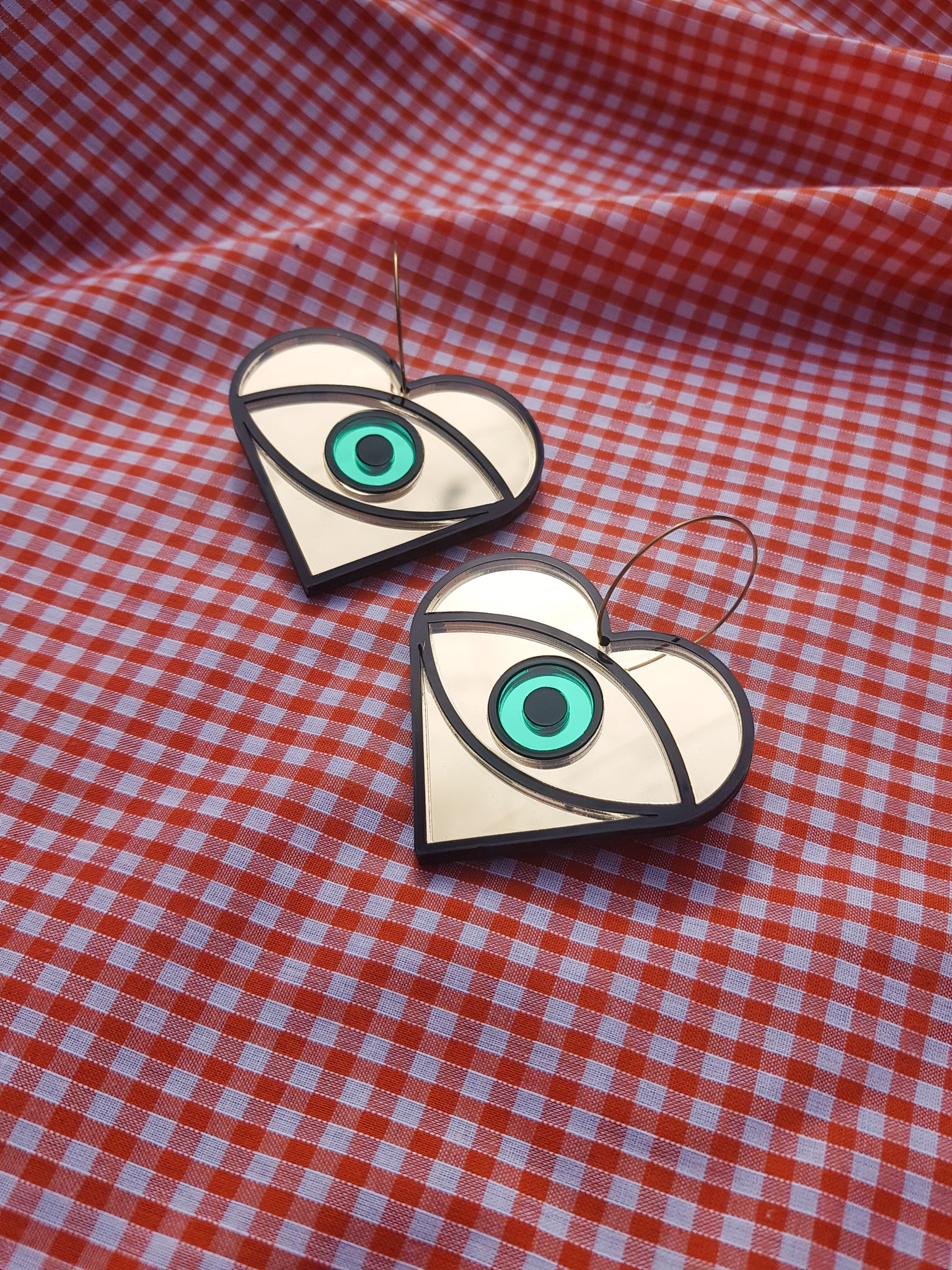 Large statement eye earrings