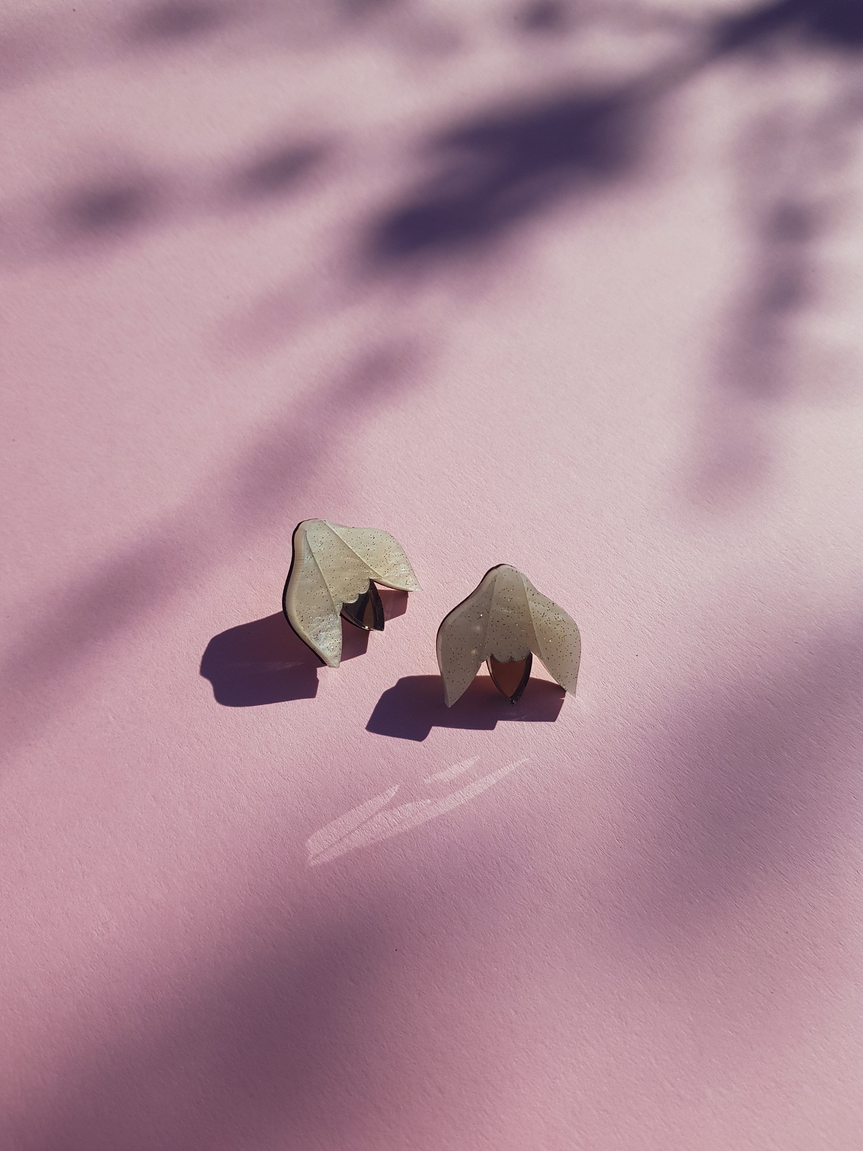 Boucles d'oreilles à tige en forme de goutte de neige